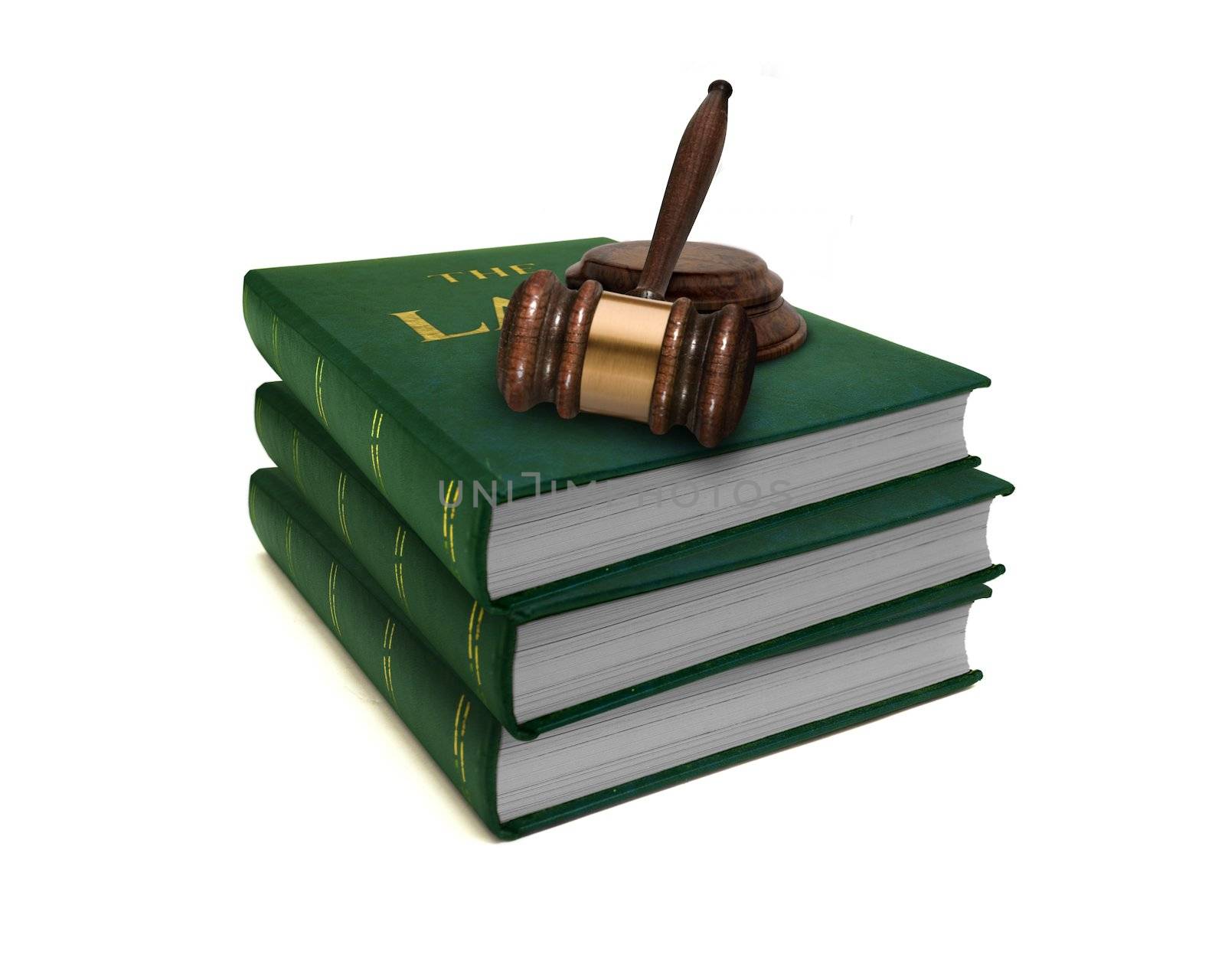 Stack of Law Books and Gavel