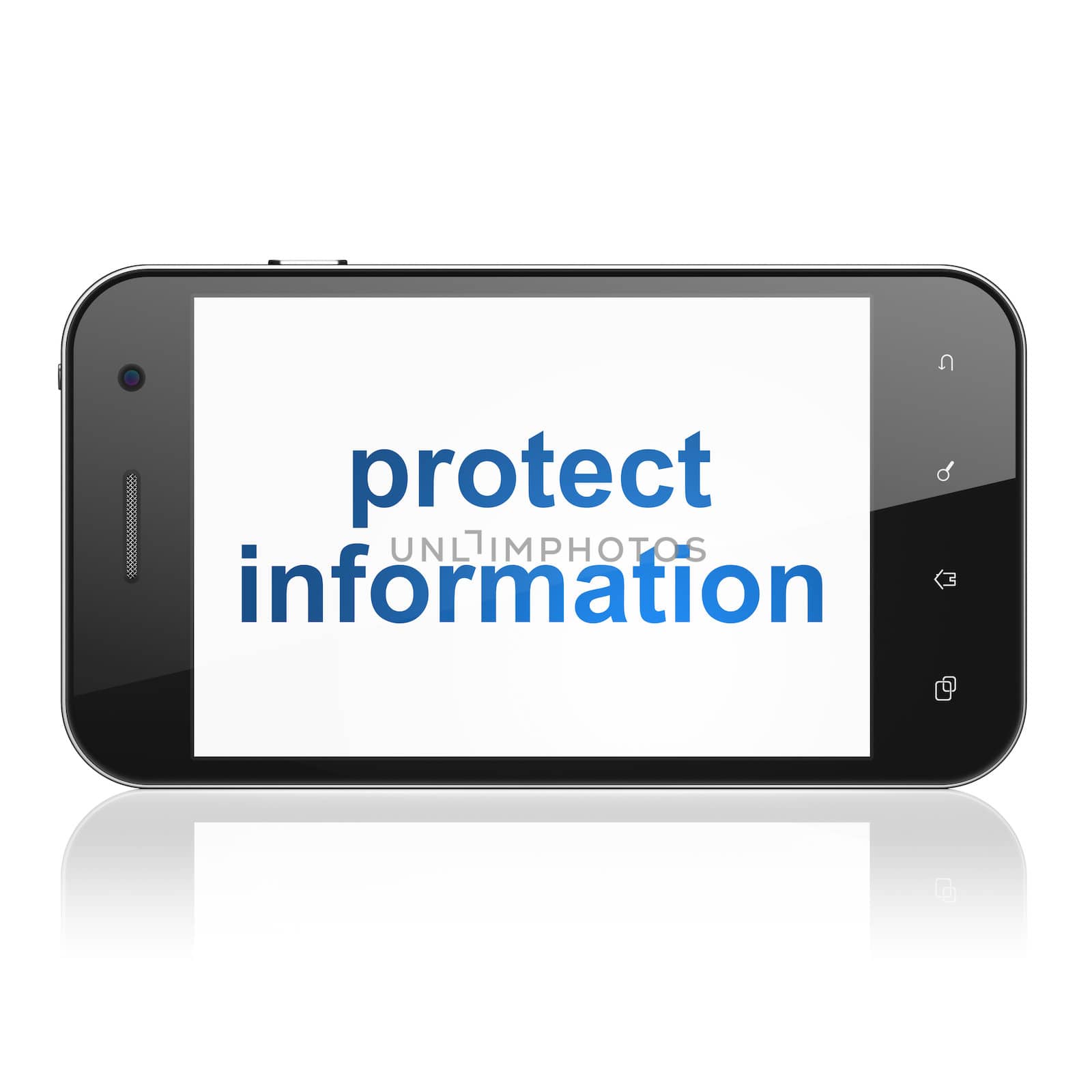 Security concept: Protect Information on smartphone by maxkabakov