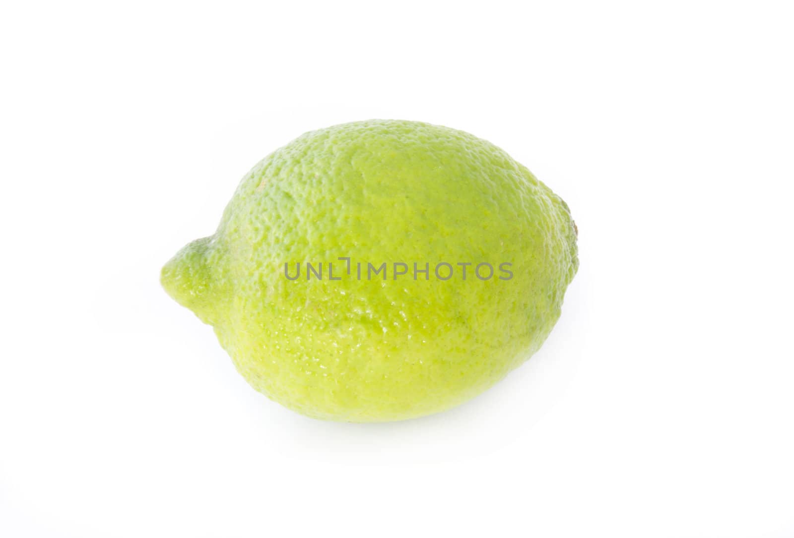 green lime fruit isolated on white background