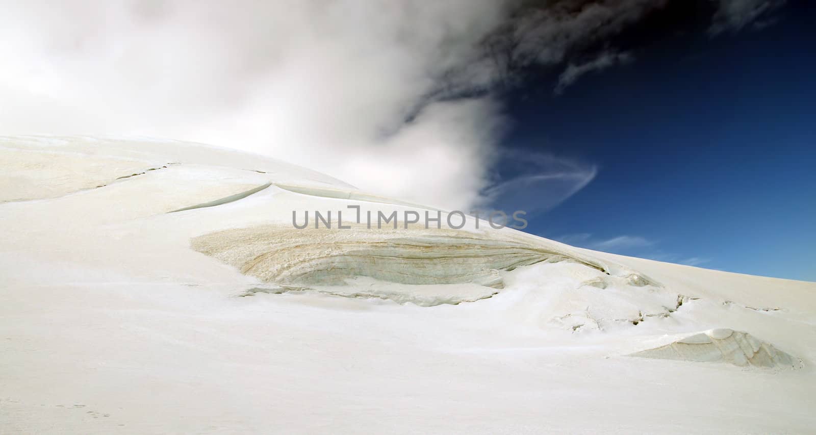 Alpine glacier in Gran Paradiso National Park, Italy Alps