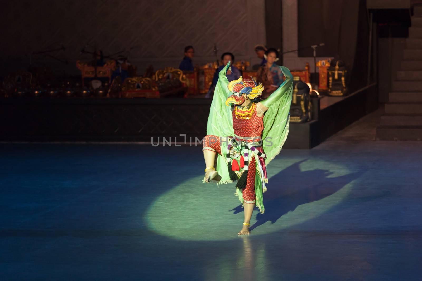 YOGYAKARTA, INDONESIA - SEP 12: Ramayana Ballet show at Prambanan temple on SEP 12, 2012  in Yogyakarta, Indonesia. It is based on epic Hindu poem and represents Javanese style, culture and music.