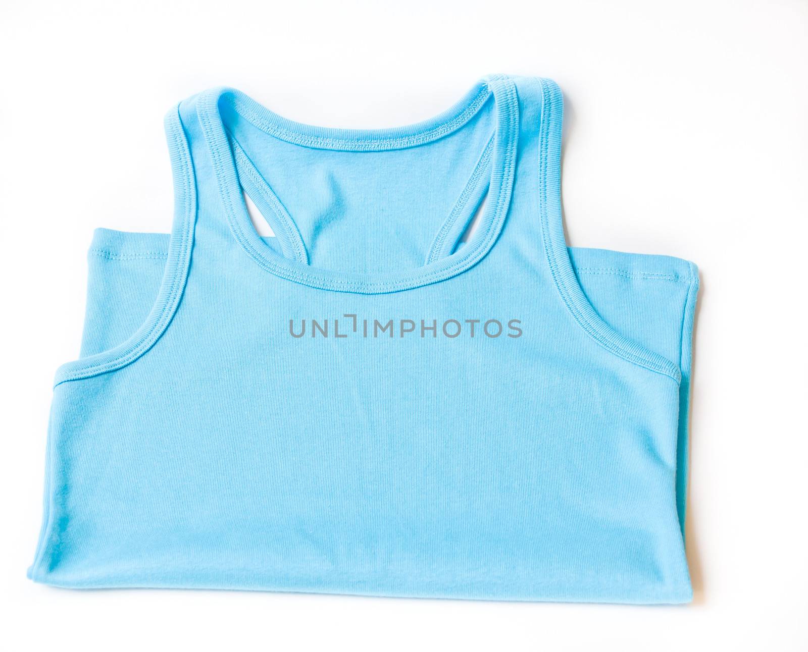 blue vest on white background