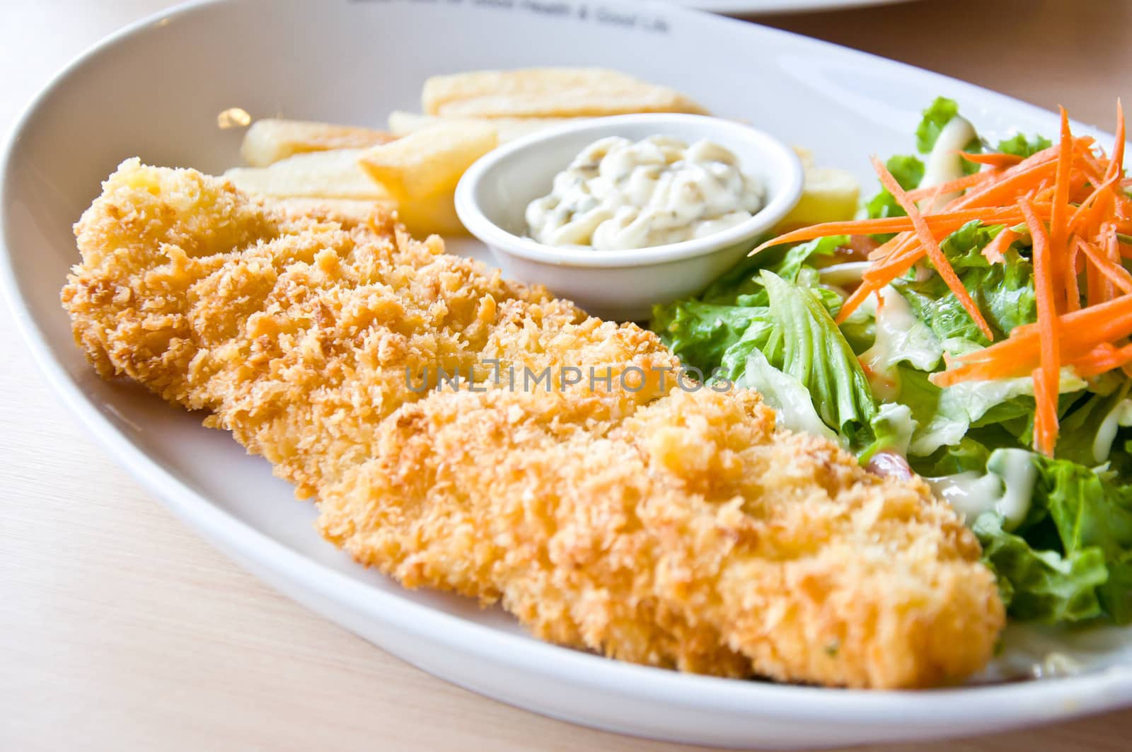 fried fish steak for healthy food