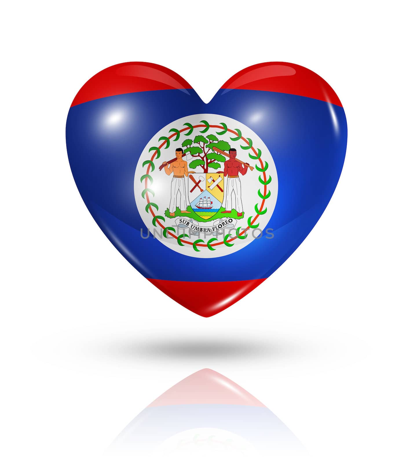 Love Belize, heart flag icon by daboost