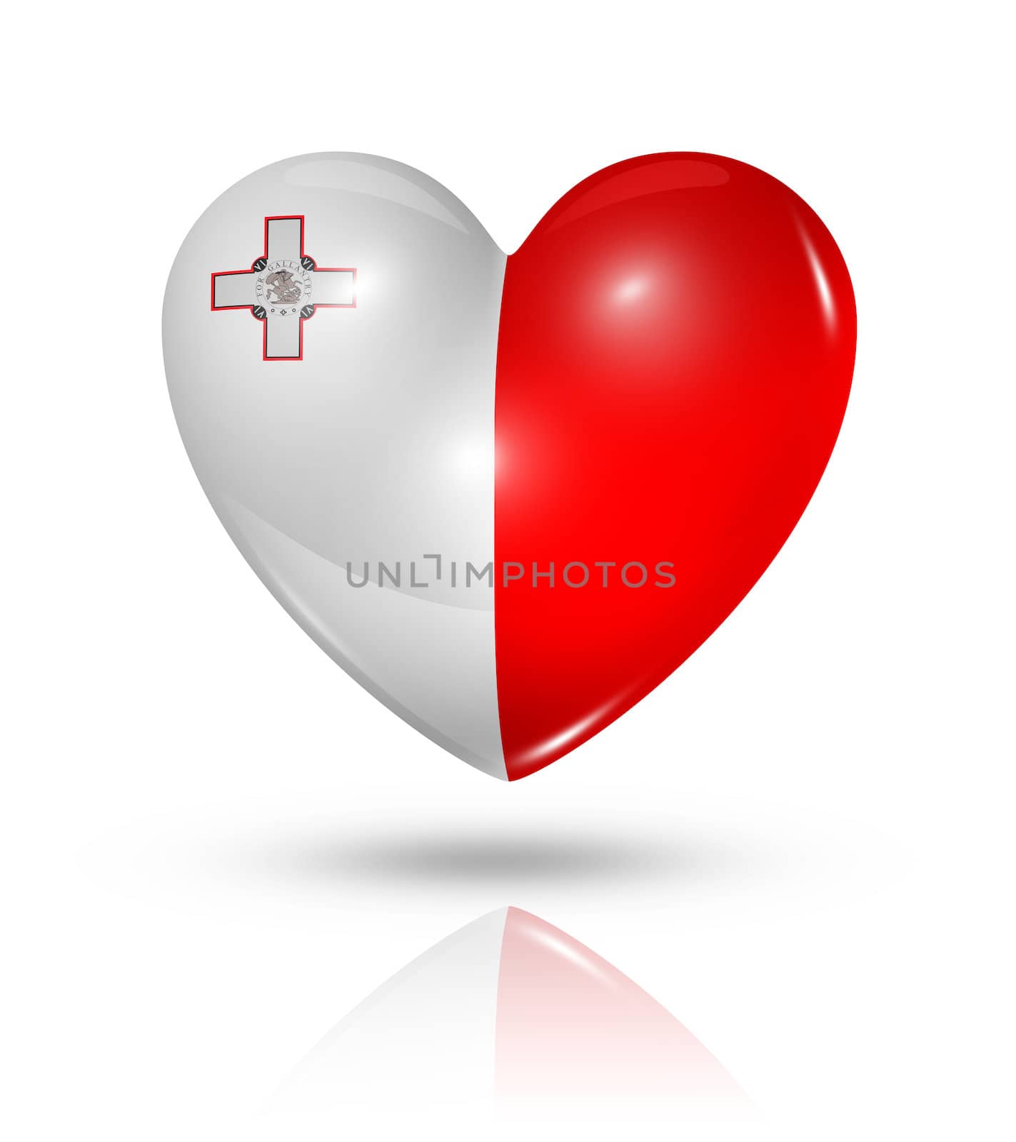 Love Malta, heart flag icon by daboost