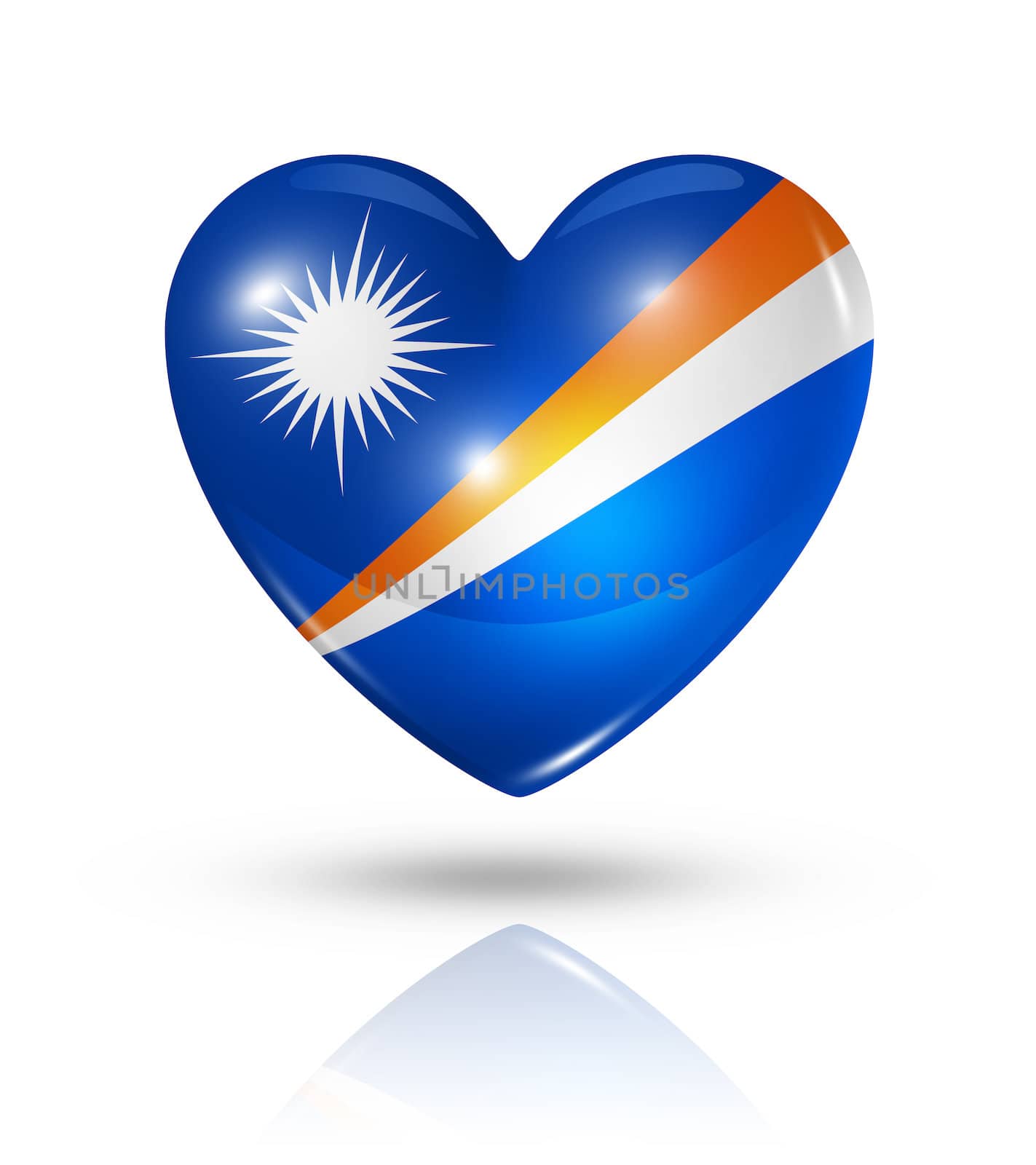 Love Marshall Islands, heart flag icon by daboost