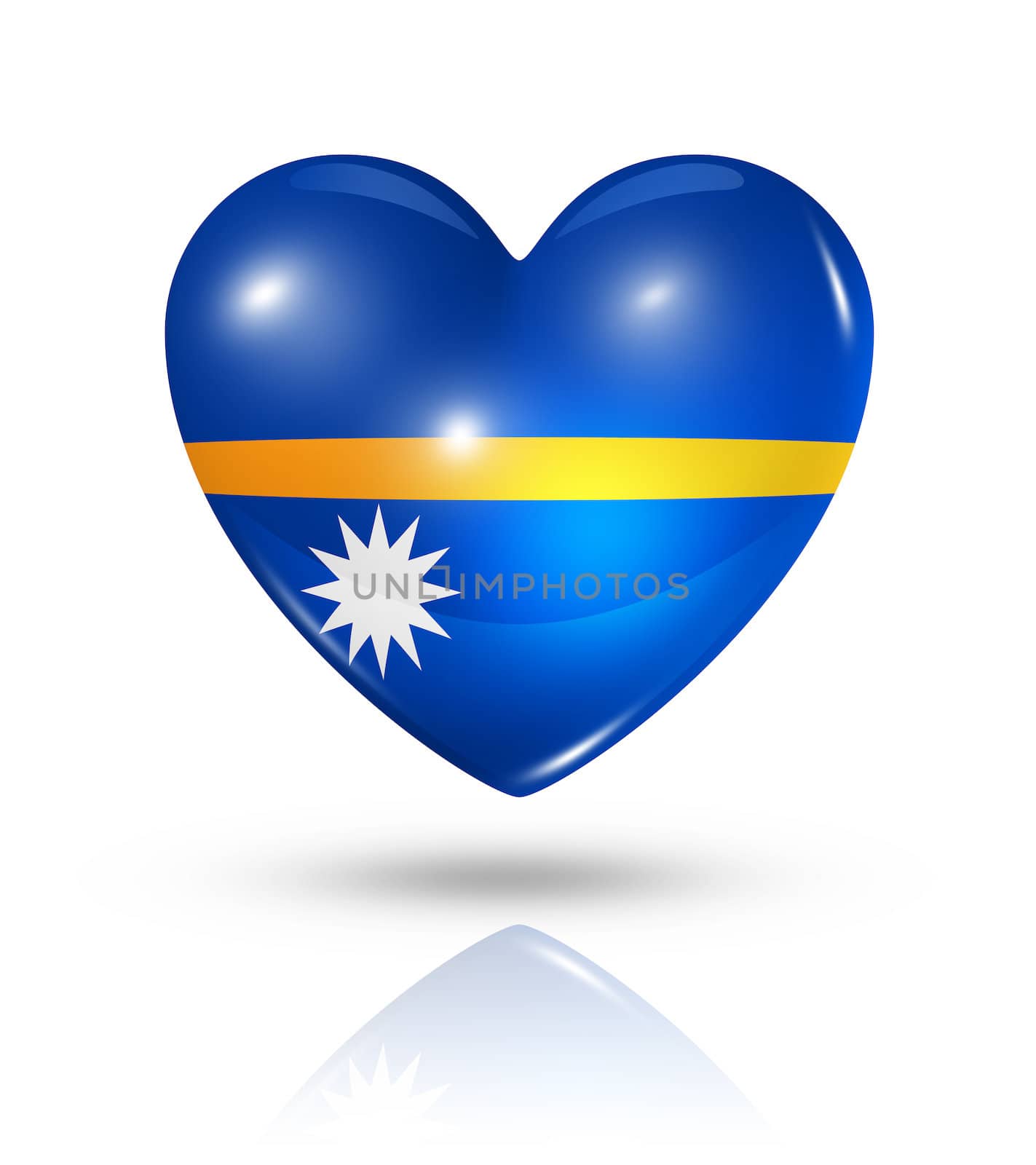Love Nauru, heart flag icon by daboost