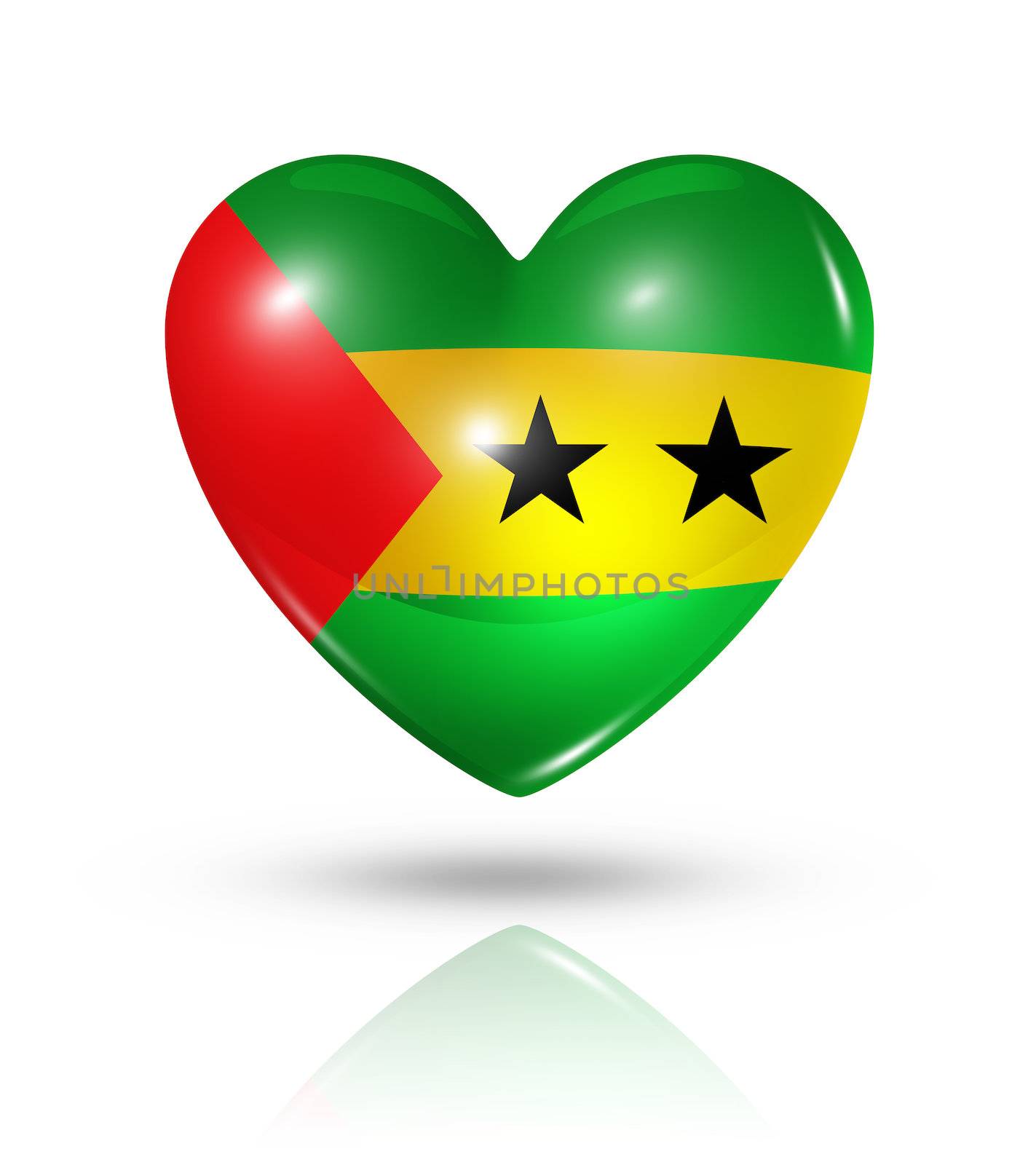Love Sao Tome and Principe, heart flag icon by daboost