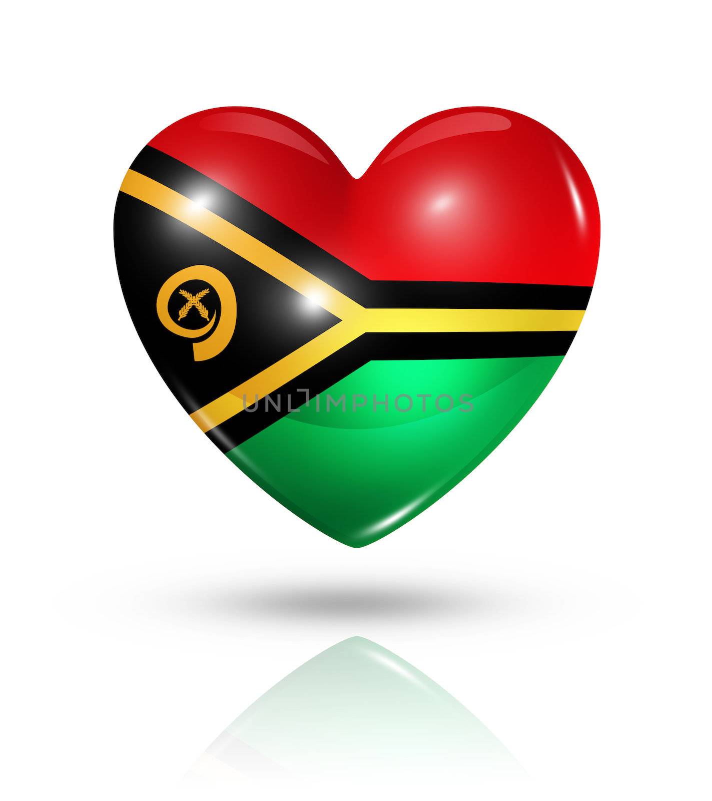 Love Vanuatu, heart flag icon by daboost