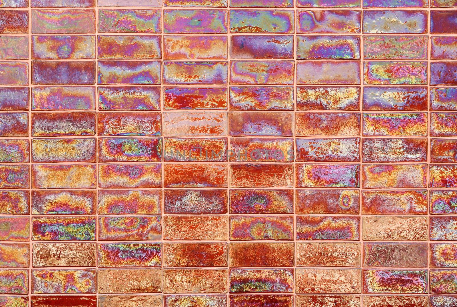 Abstract wall tiles outside the building