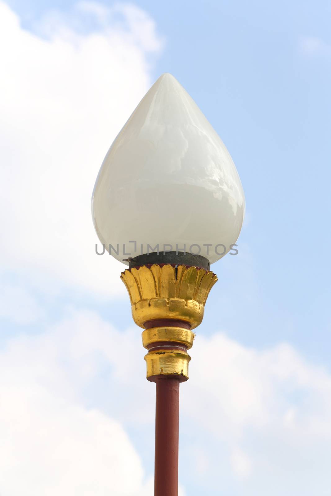 Elegance street lamp isolated on sky