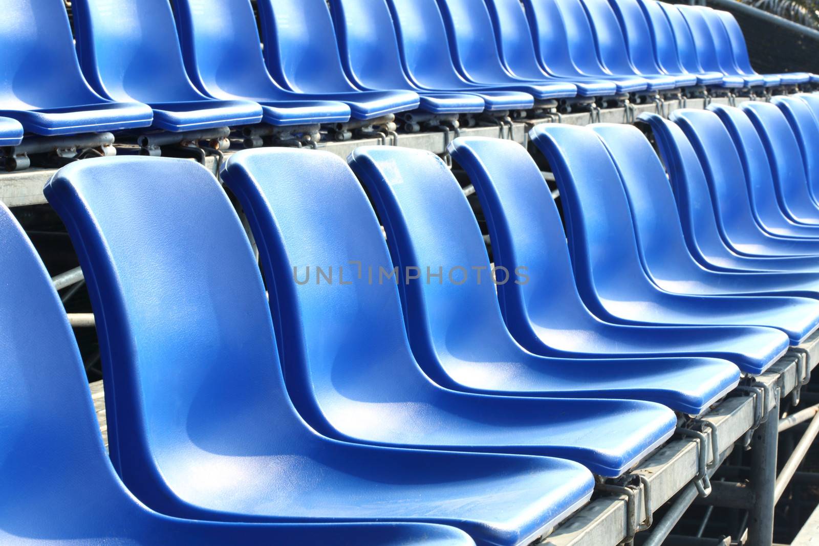 Temporary blue color grand seat