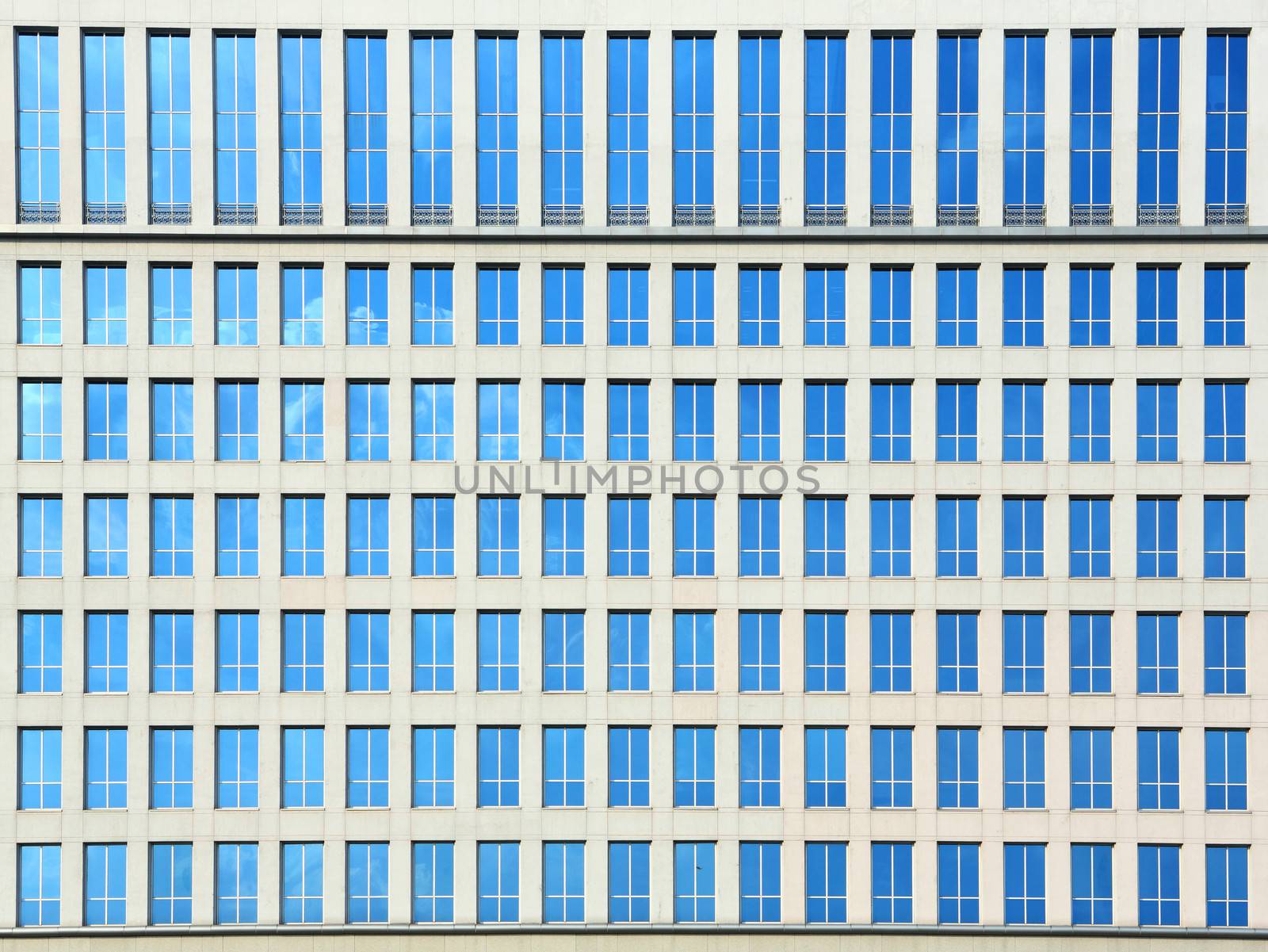 Glass windows of office building