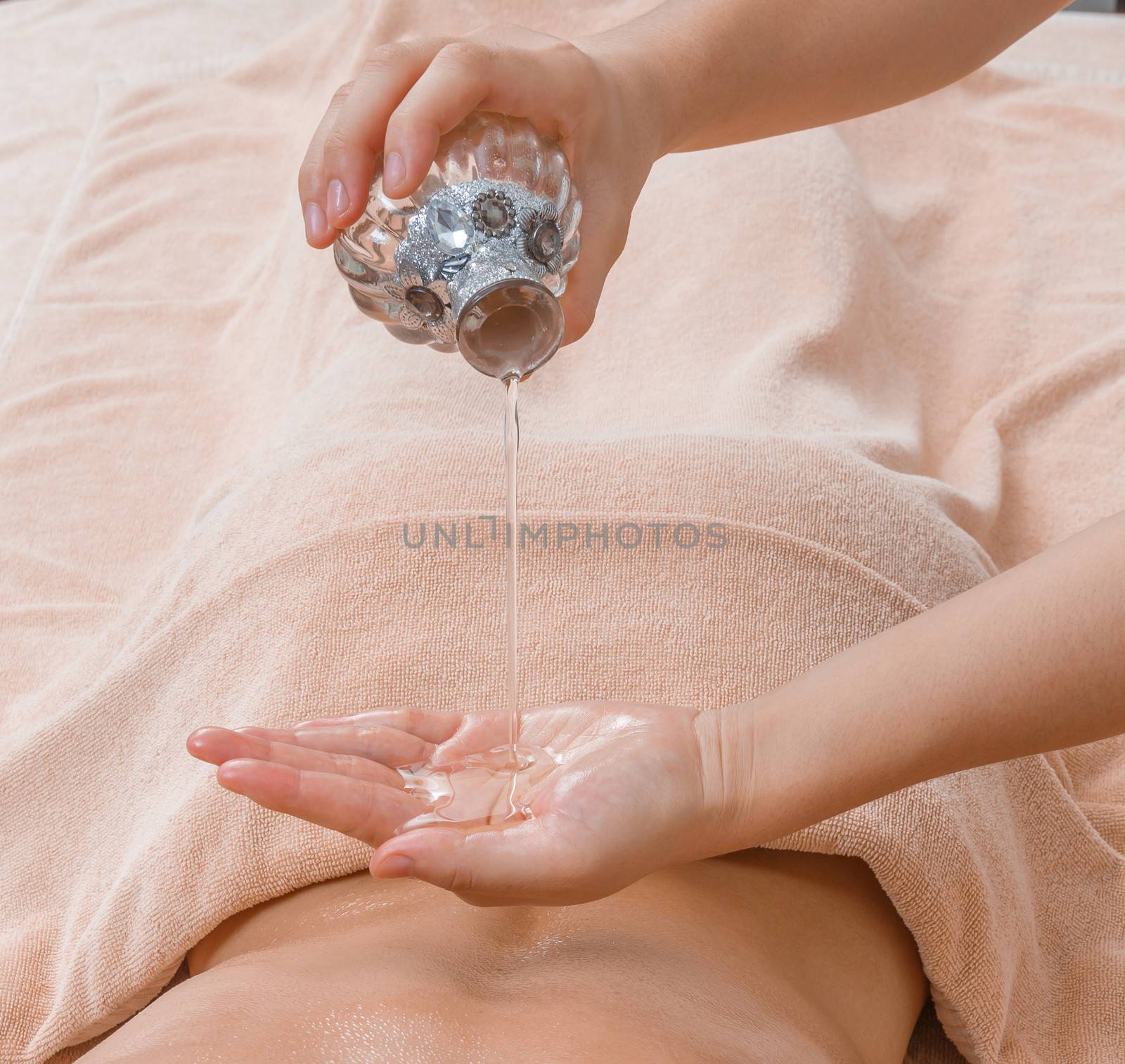 Aromatherapy oil massage in Thai spa