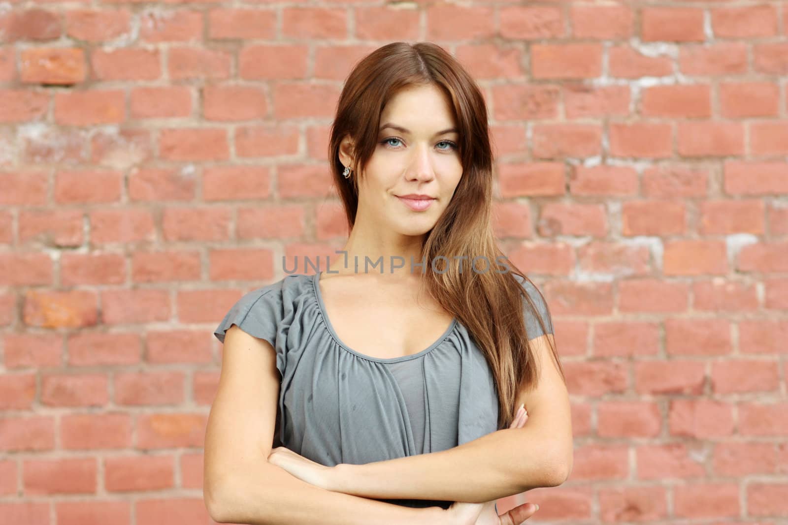 Portrait of beautiful woman outdoor