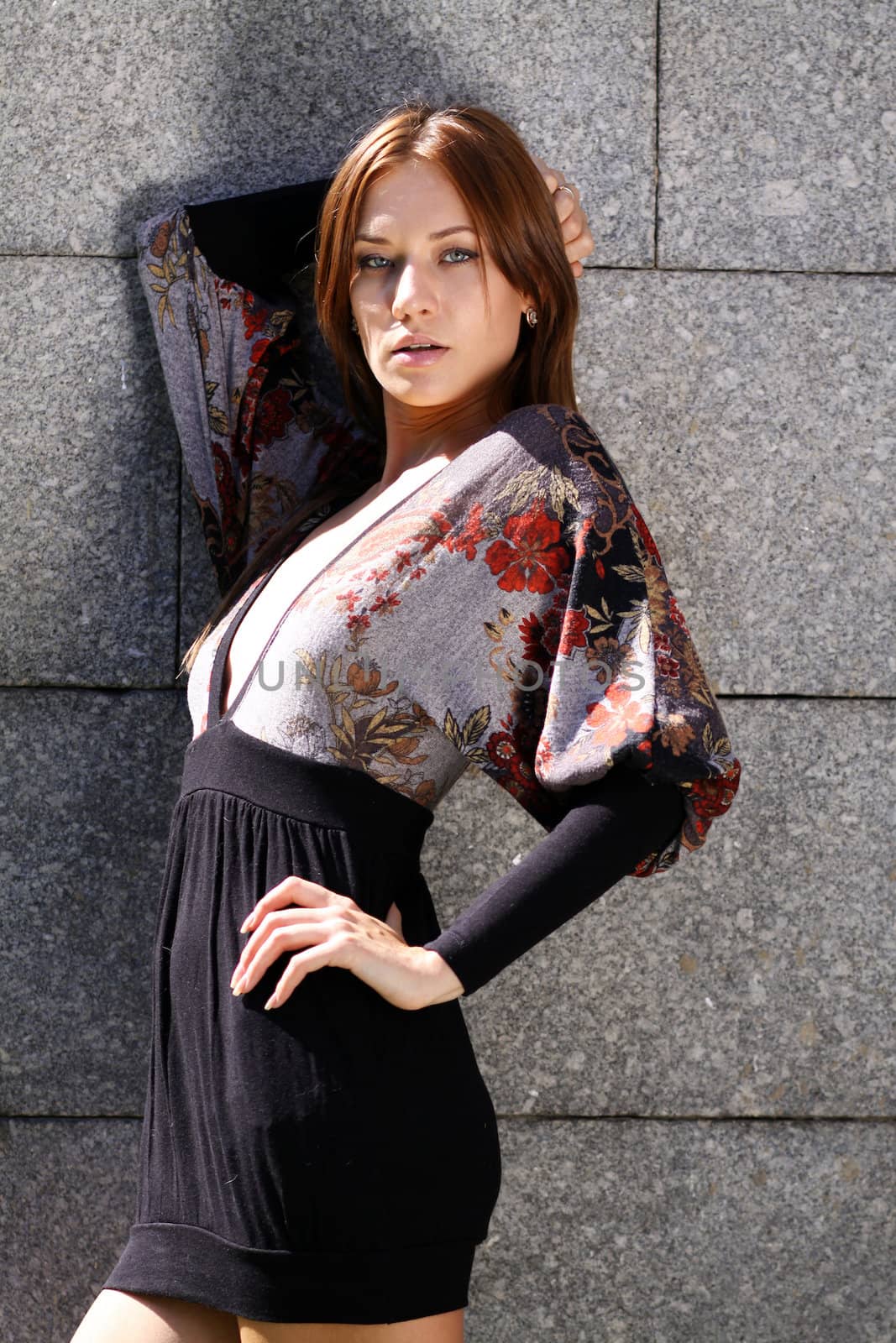 Portrait of beautiful woman outdoor