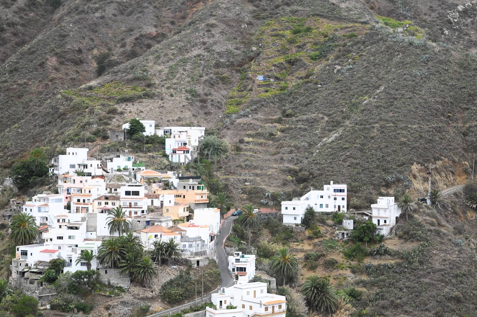 One Very Small Ancient Village in Canary Island Spain