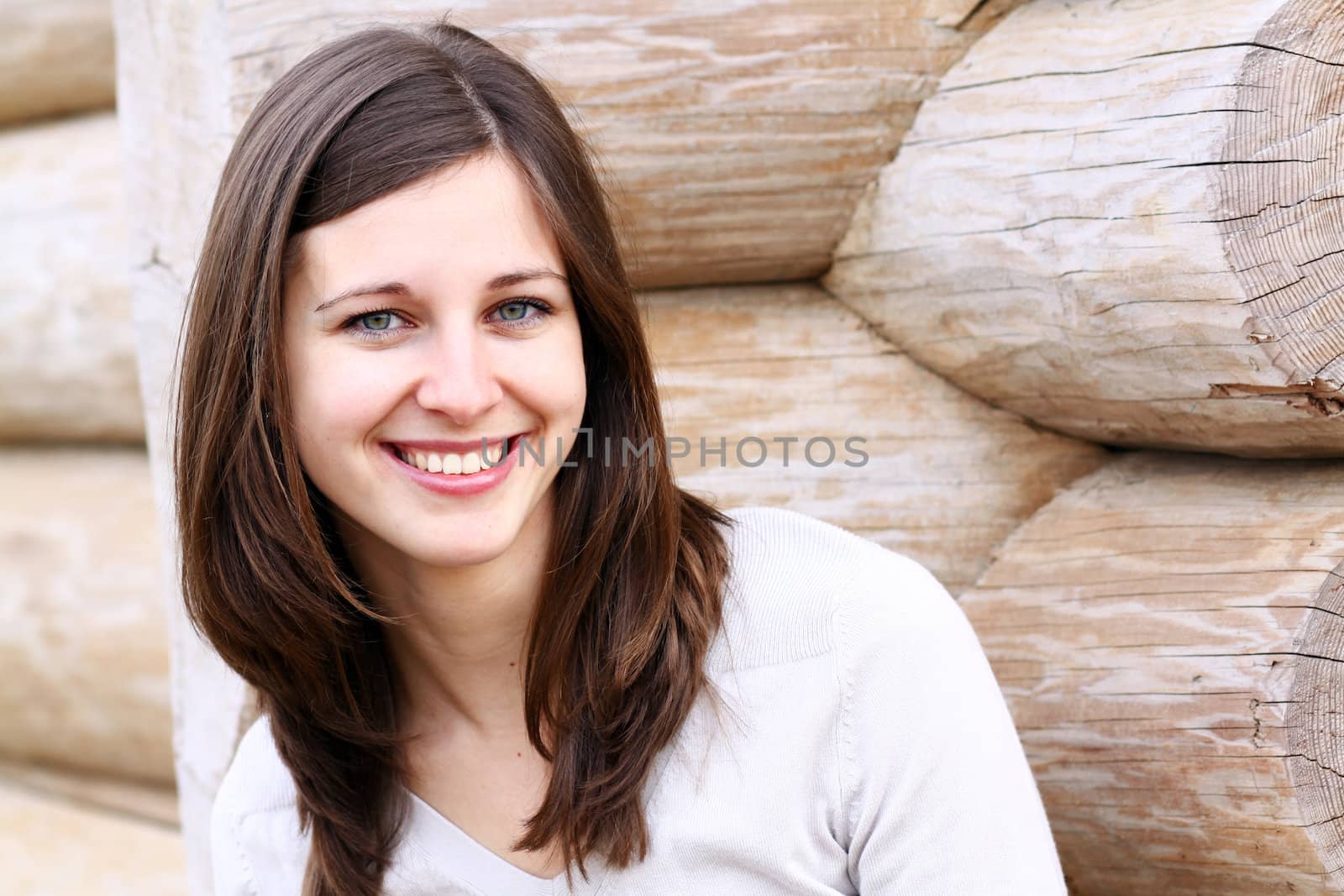 Portrait of beautiful woman outdoor