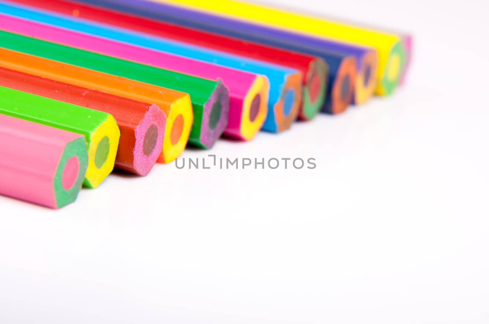 An image of colored pencil on white background
