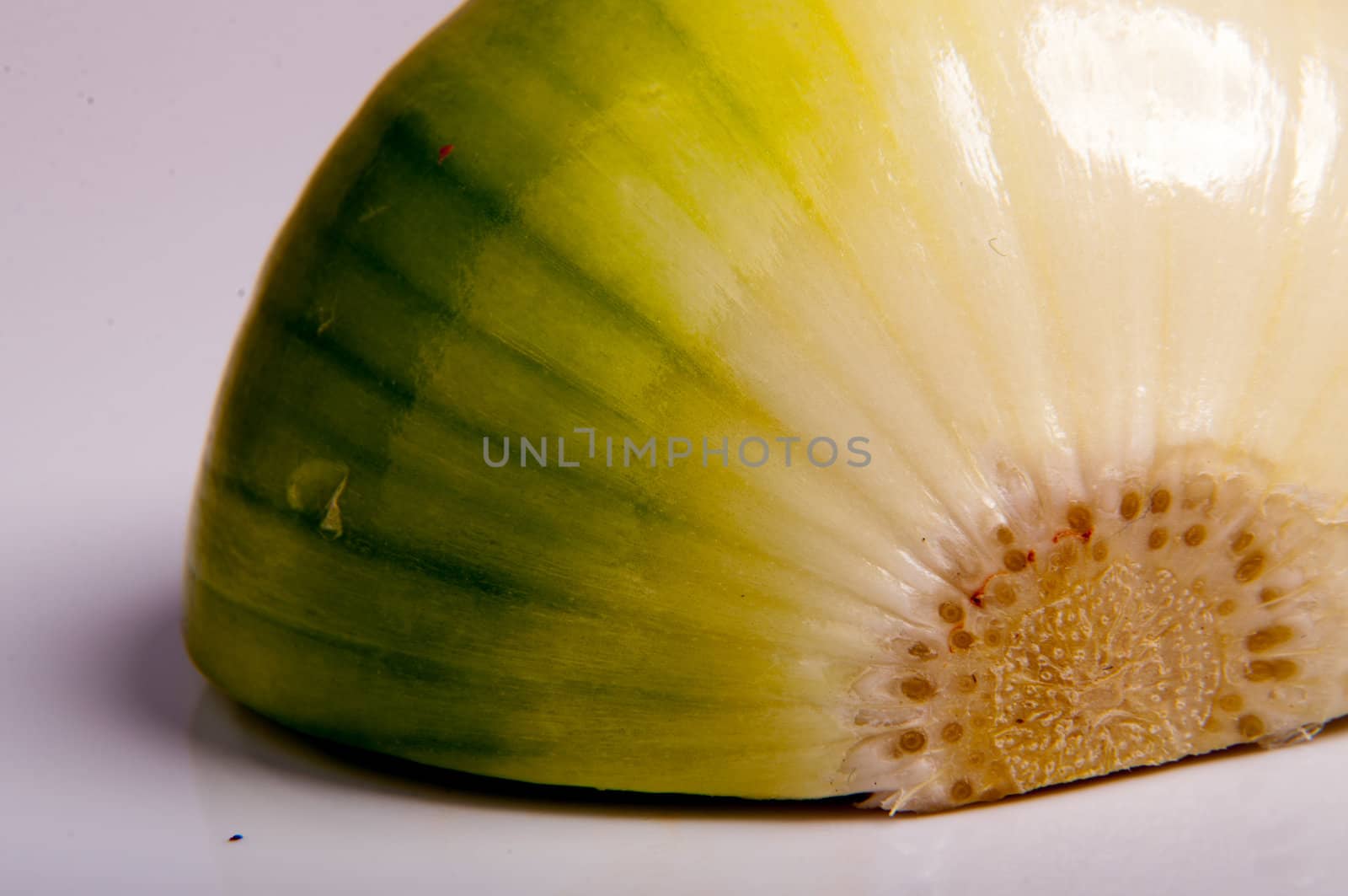 An image of close up onion isolated