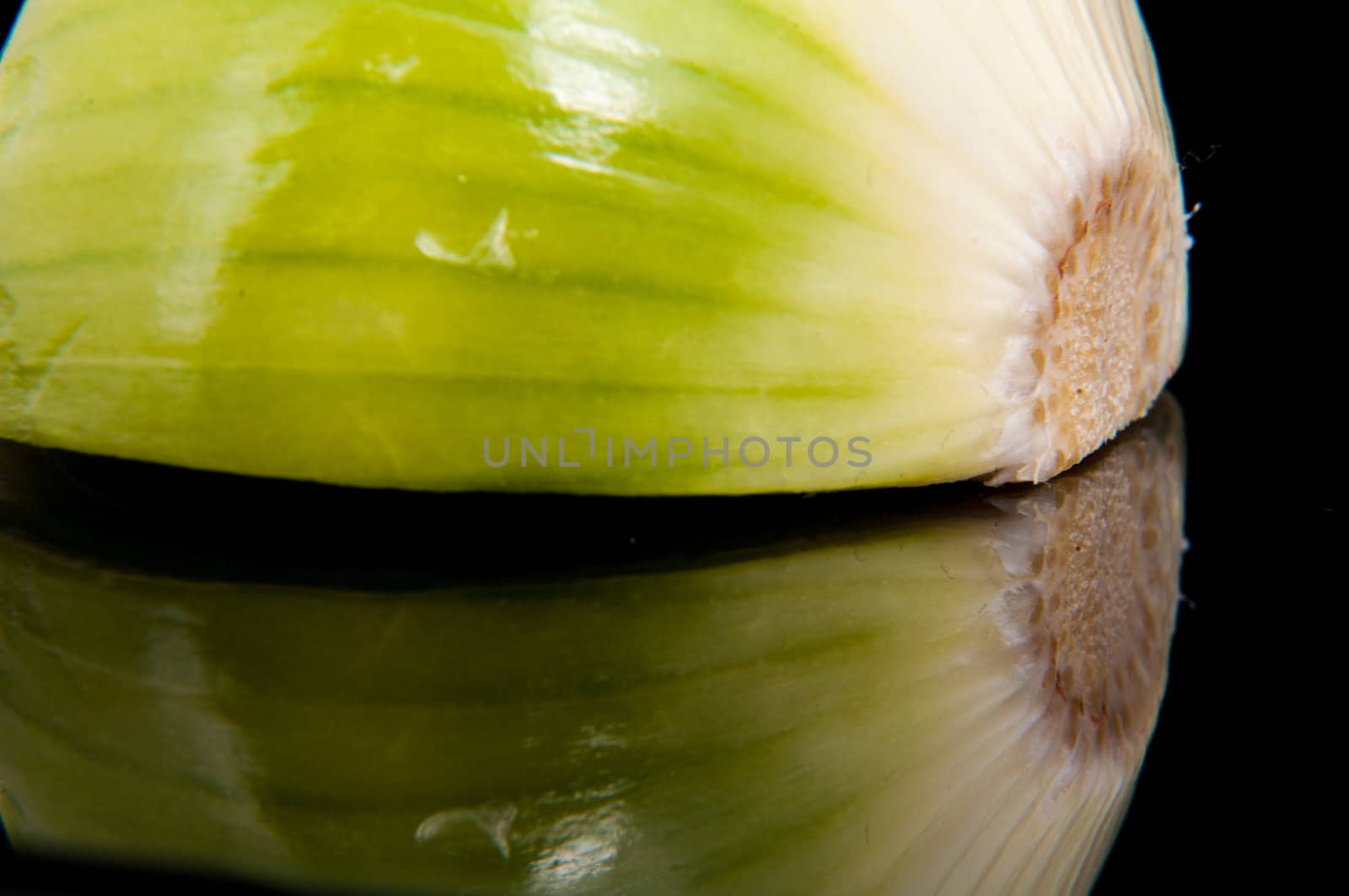 An image of close up onion isolated