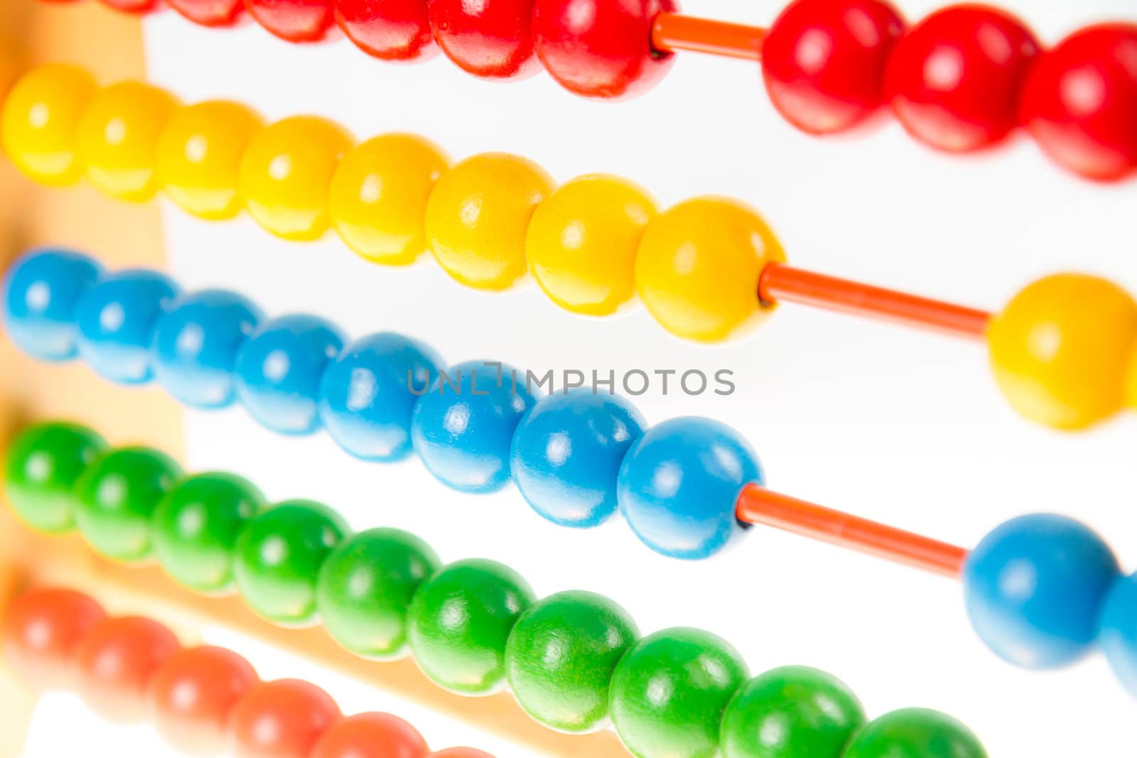 Colorful abacus on isolated white