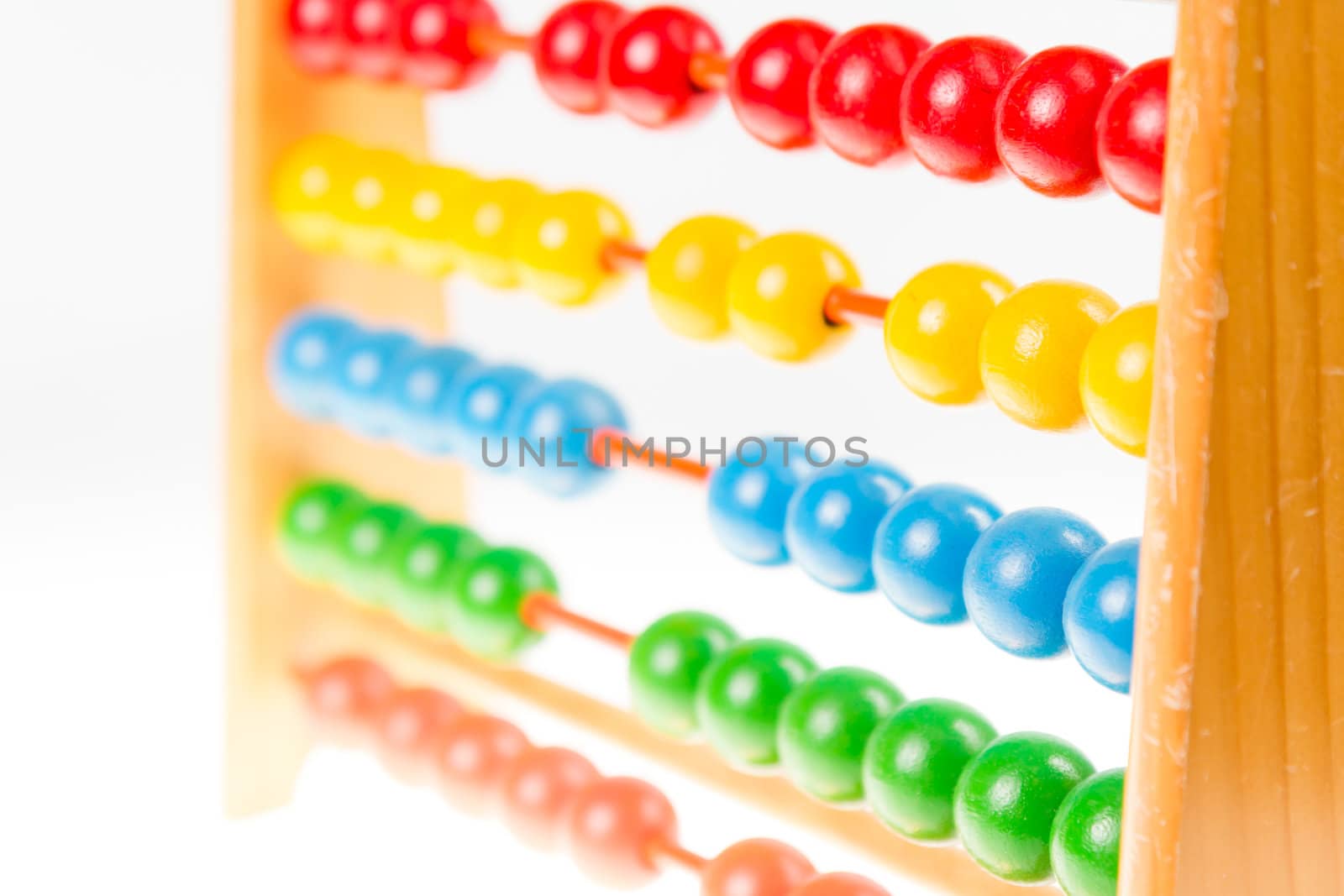 Colorful abacus on isolated white