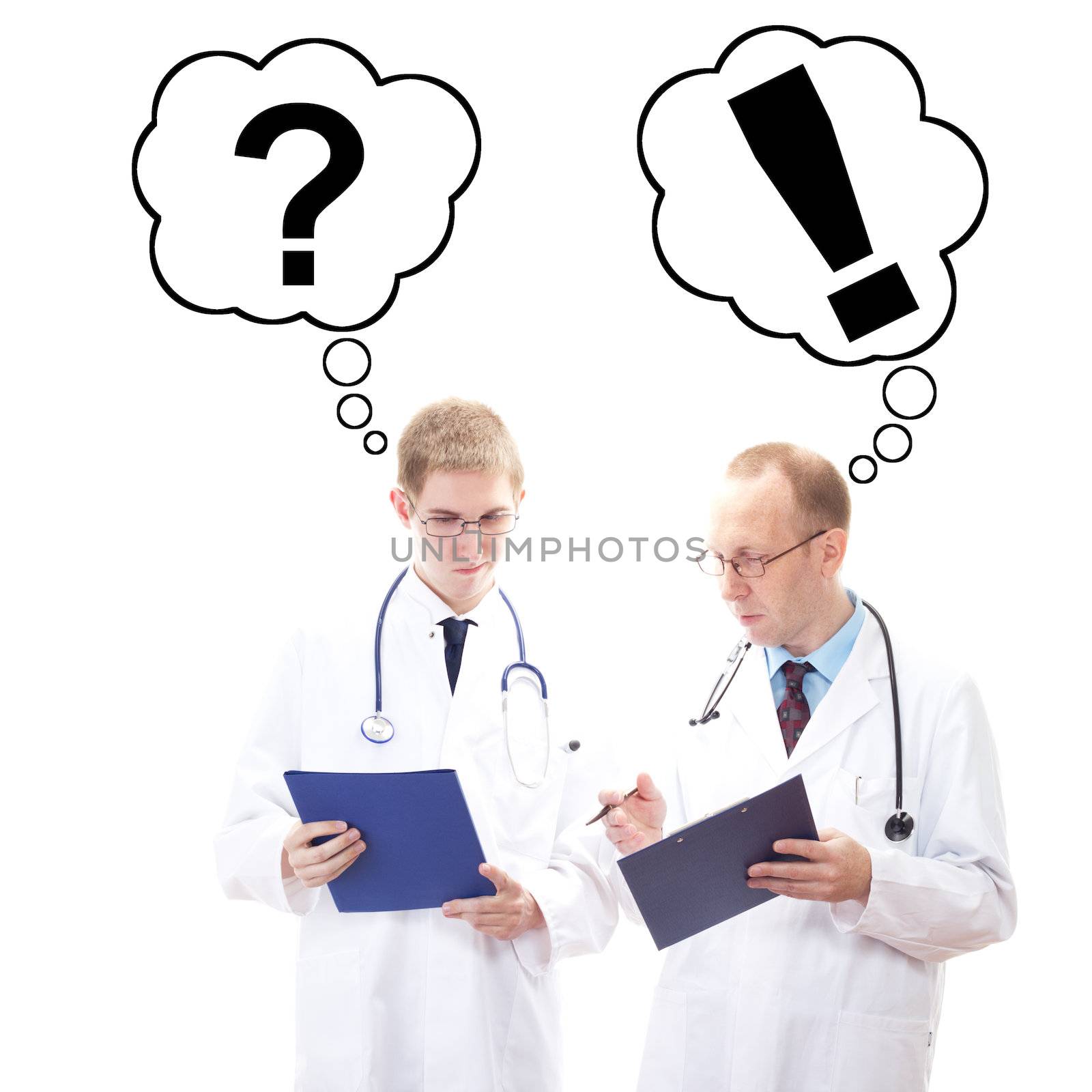 Young physician does not understand the doctor