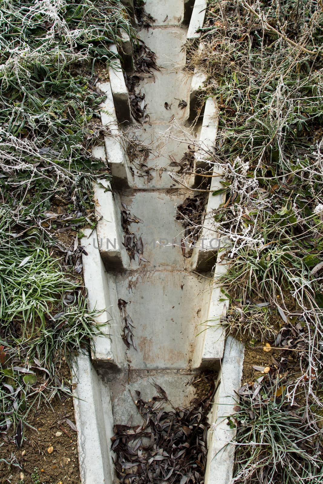 concrete drainage ditch