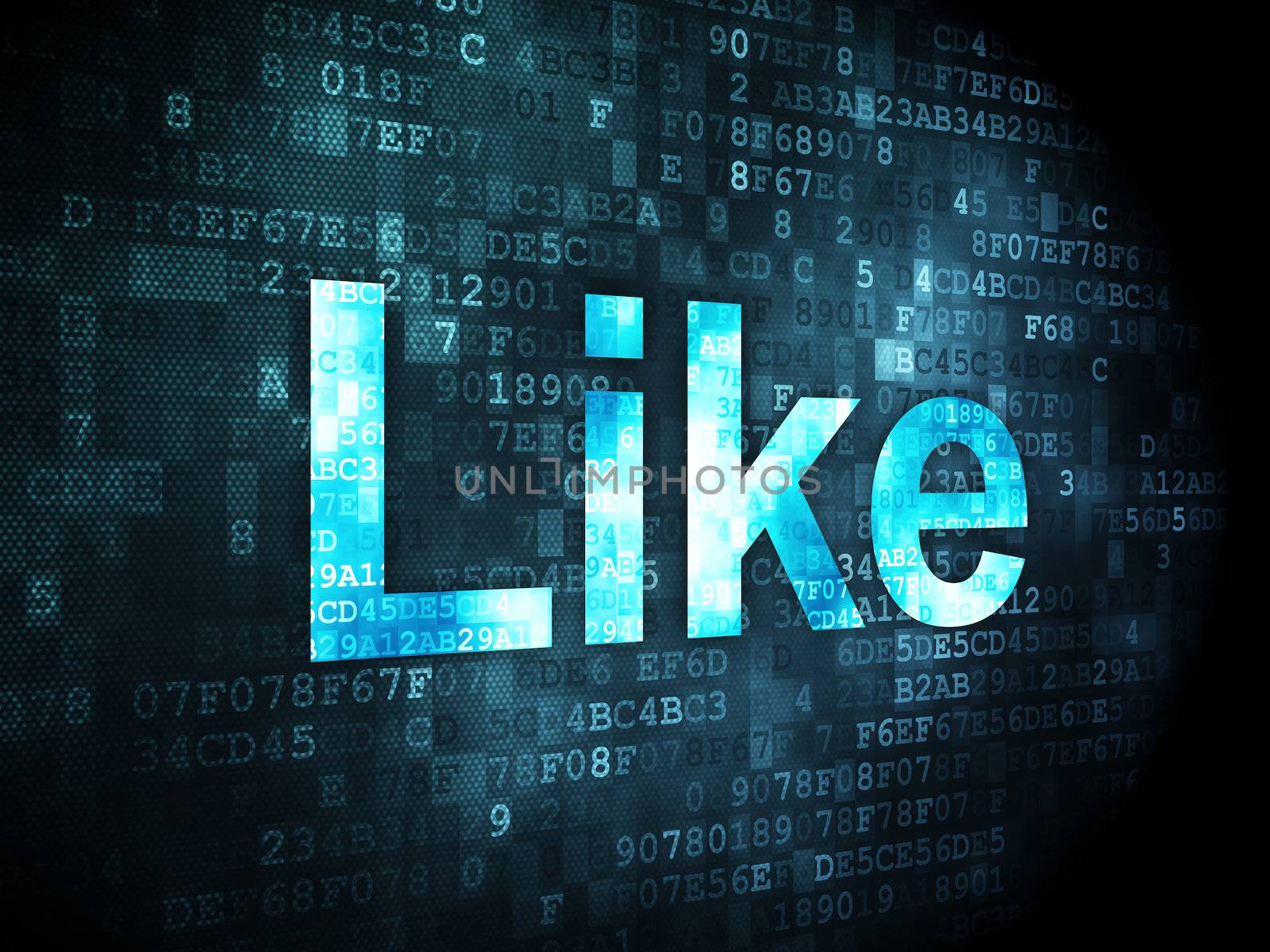 Social network concept: Like on digital background by maxkabakov