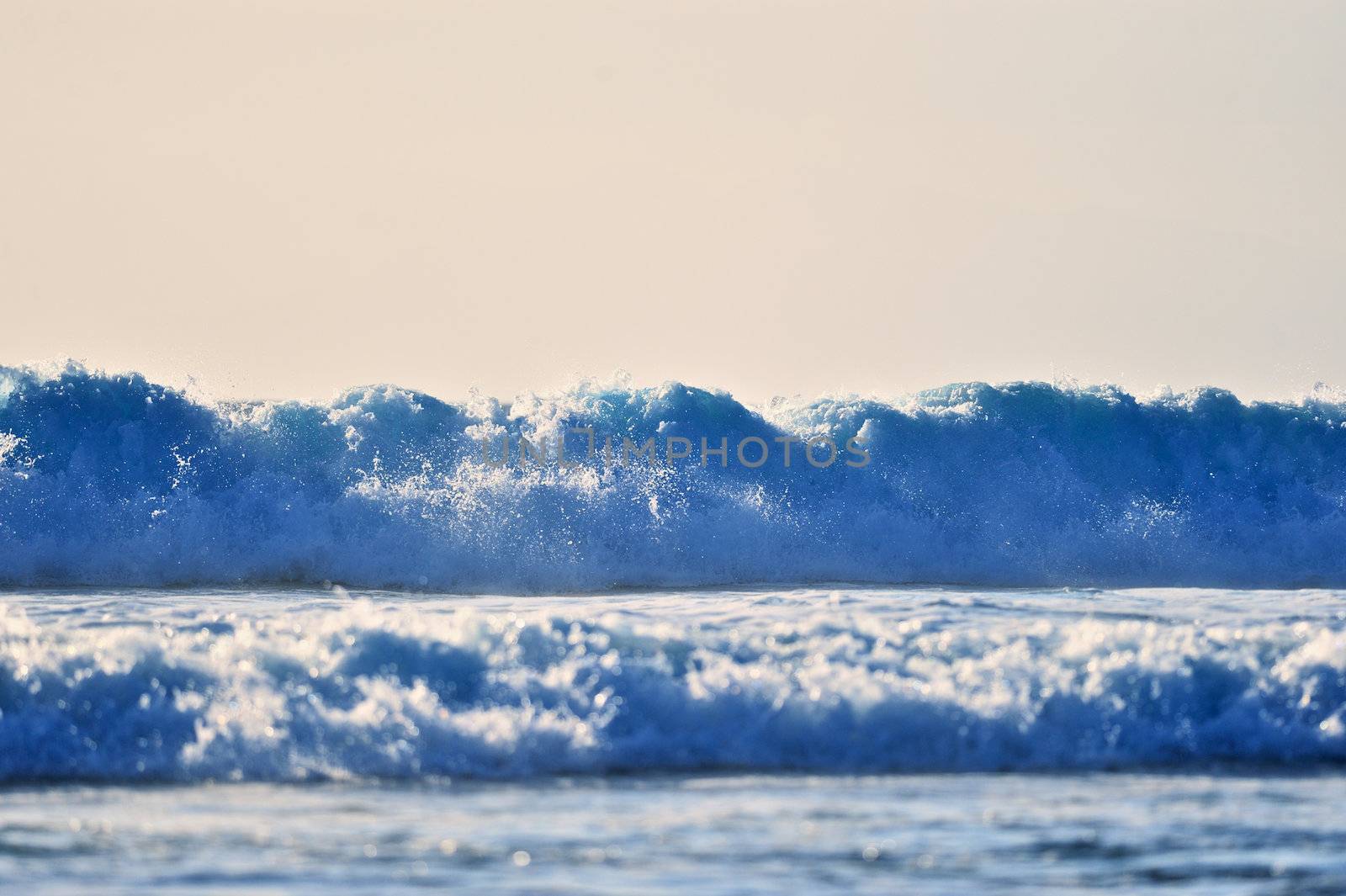 Waves on the surface of the ocean