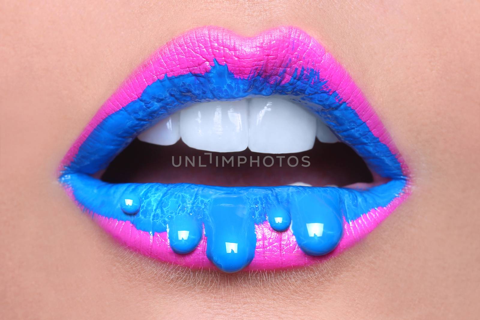 Extreme Makeup Cosmetic Creation Using Lip Color