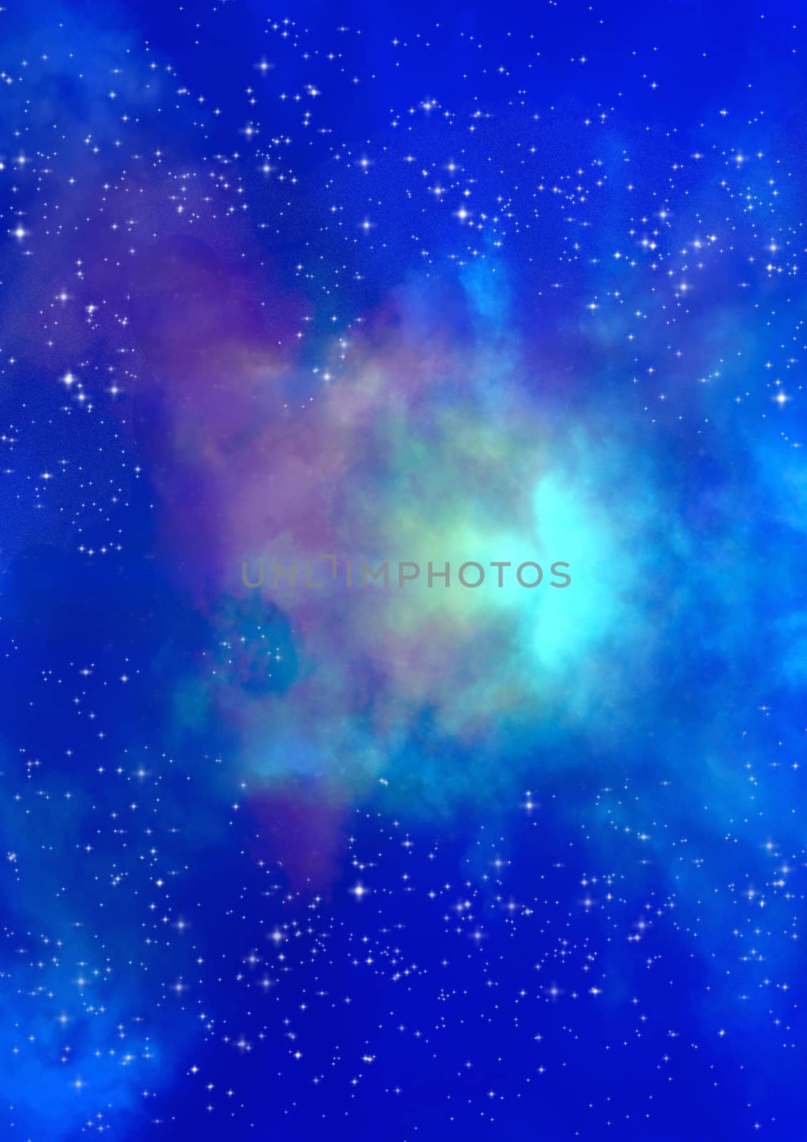 Star field in space, a nebulae and a gas congestion