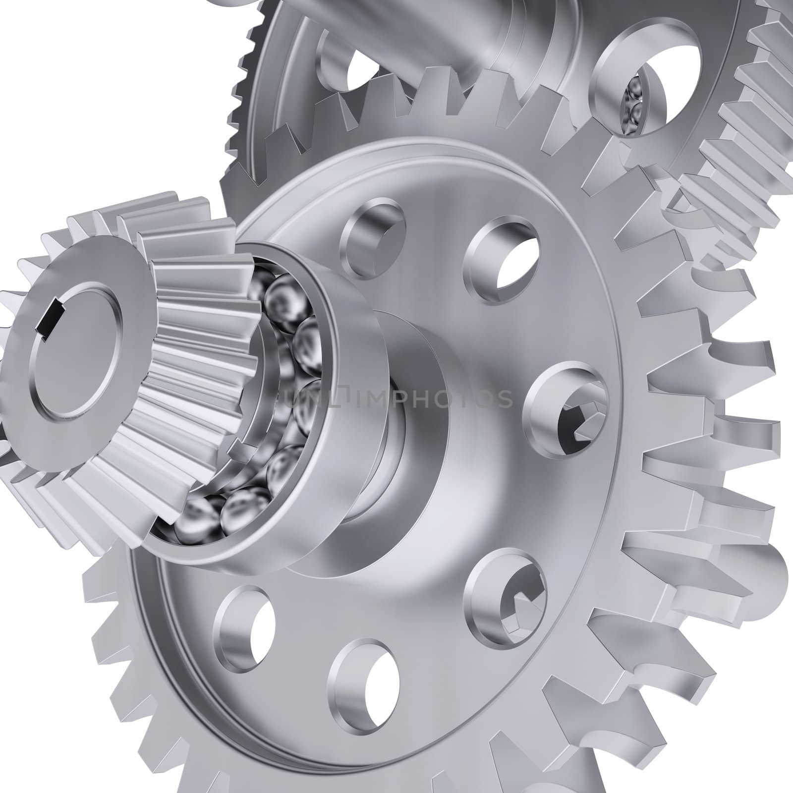 Metal shafts, gears and bearings by cherezoff