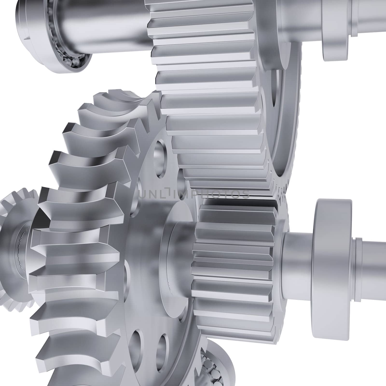 Metal shafts, gears and bearings by cherezoff