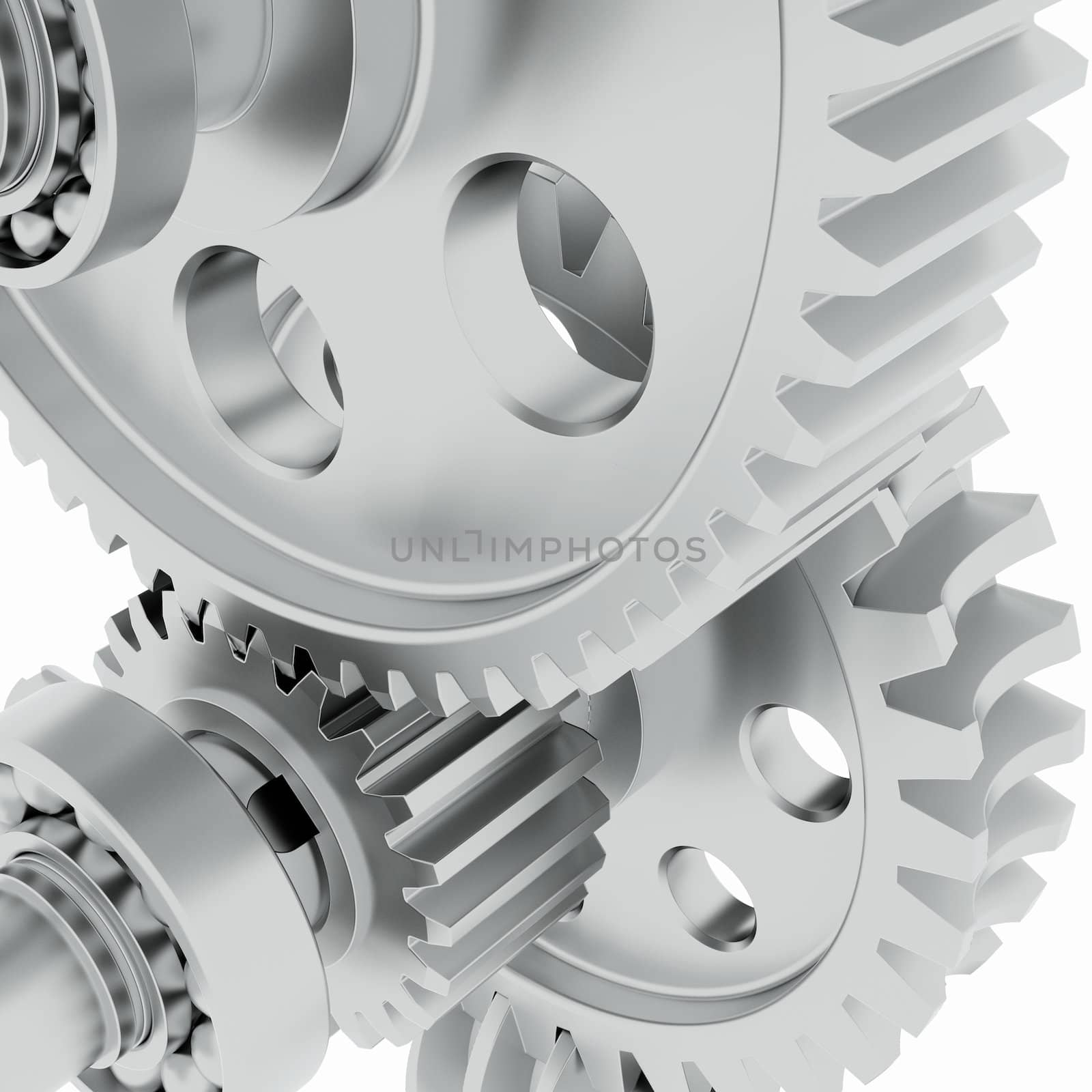 Metal shafts, gears and bearings by cherezoff