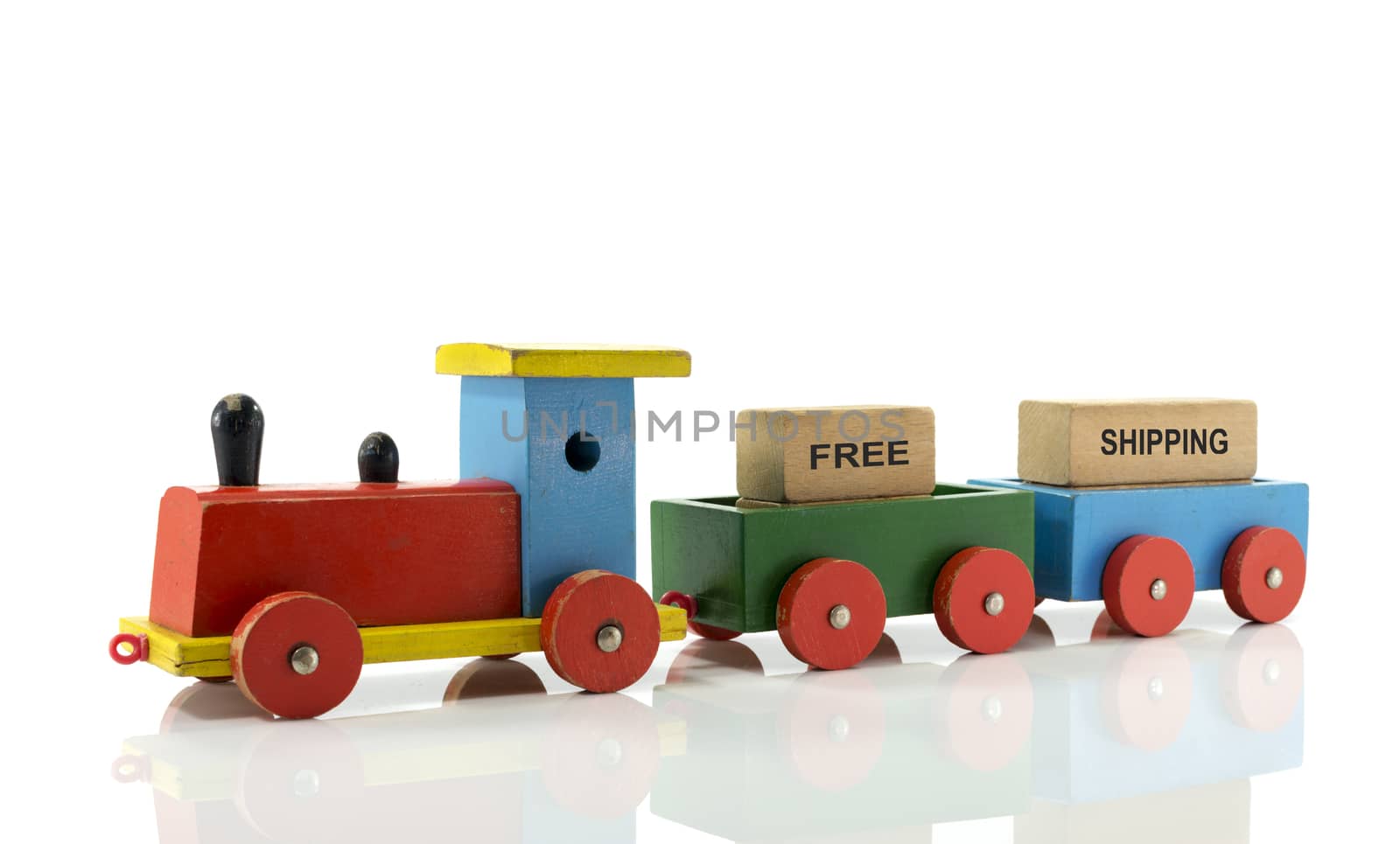locomotive train with free shipping blocks by compuinfoto