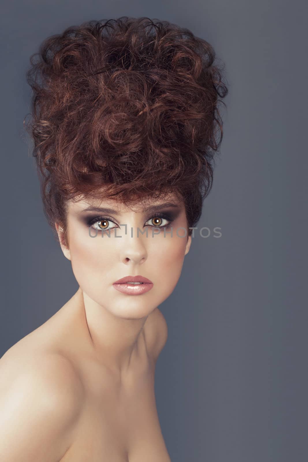 Closeup glamor portrait of a beautiful woman