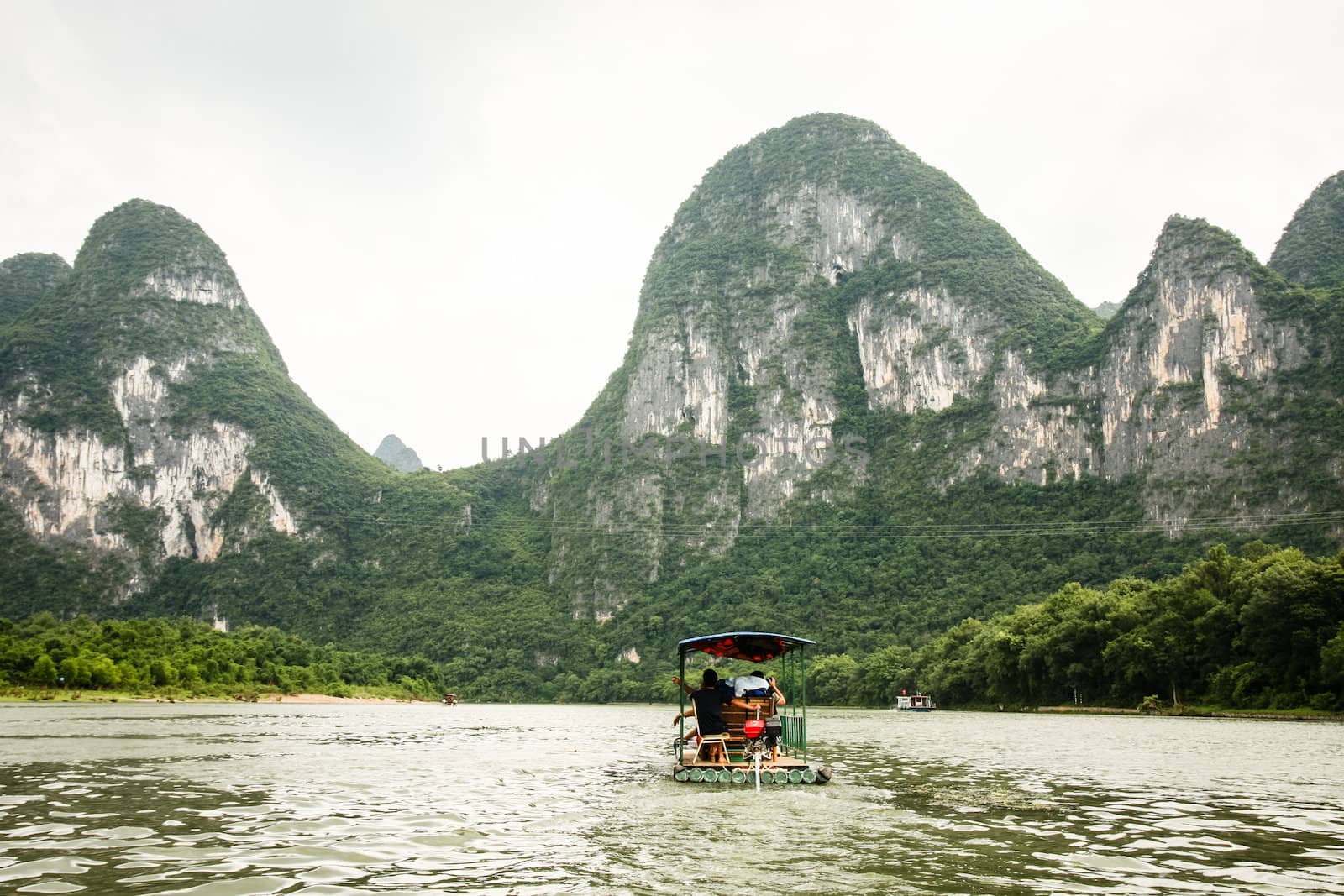 Bamboo boat in Li river china