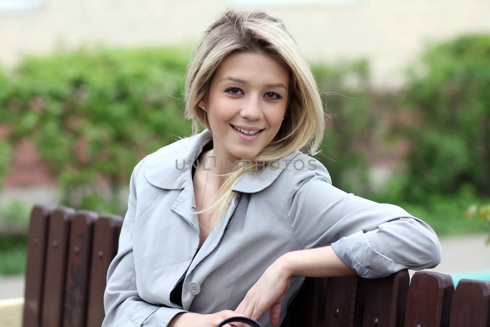 Beautiful young woman in the street