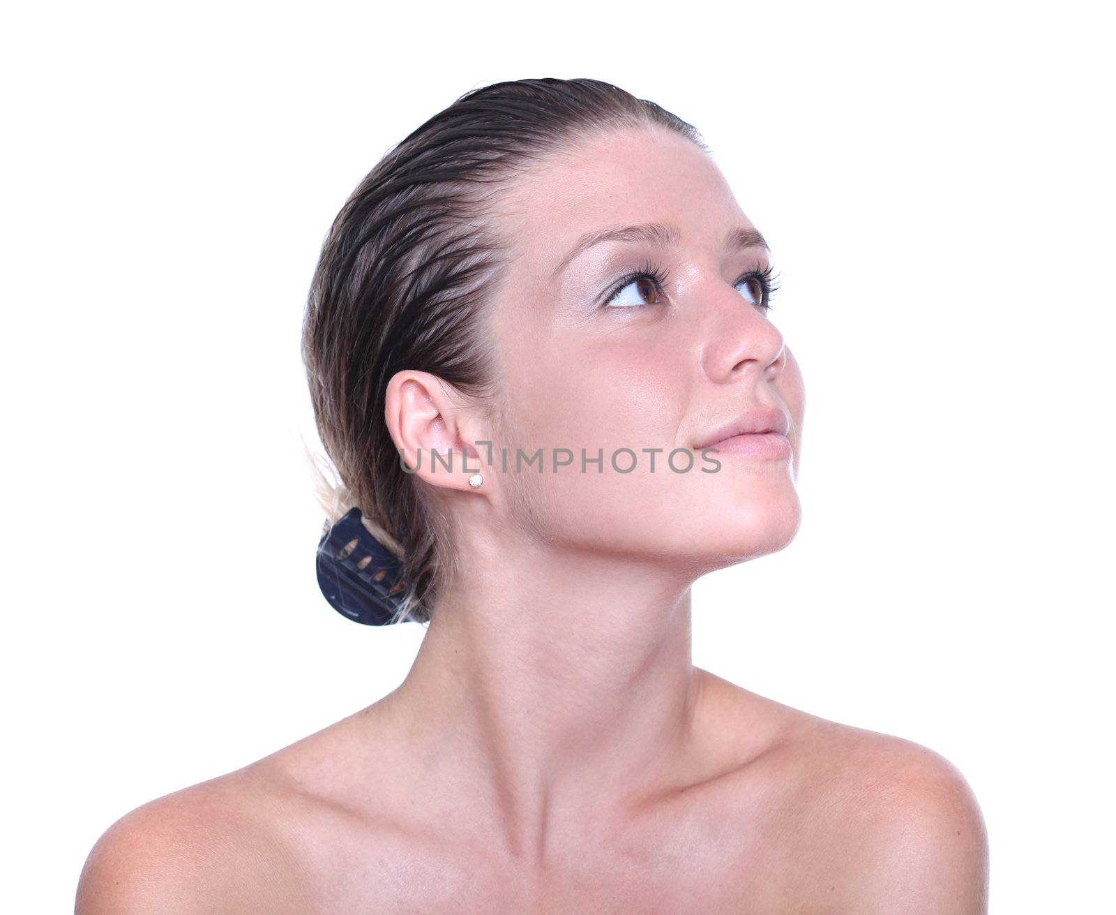 Beautiful Girl face.Perfect skin concept