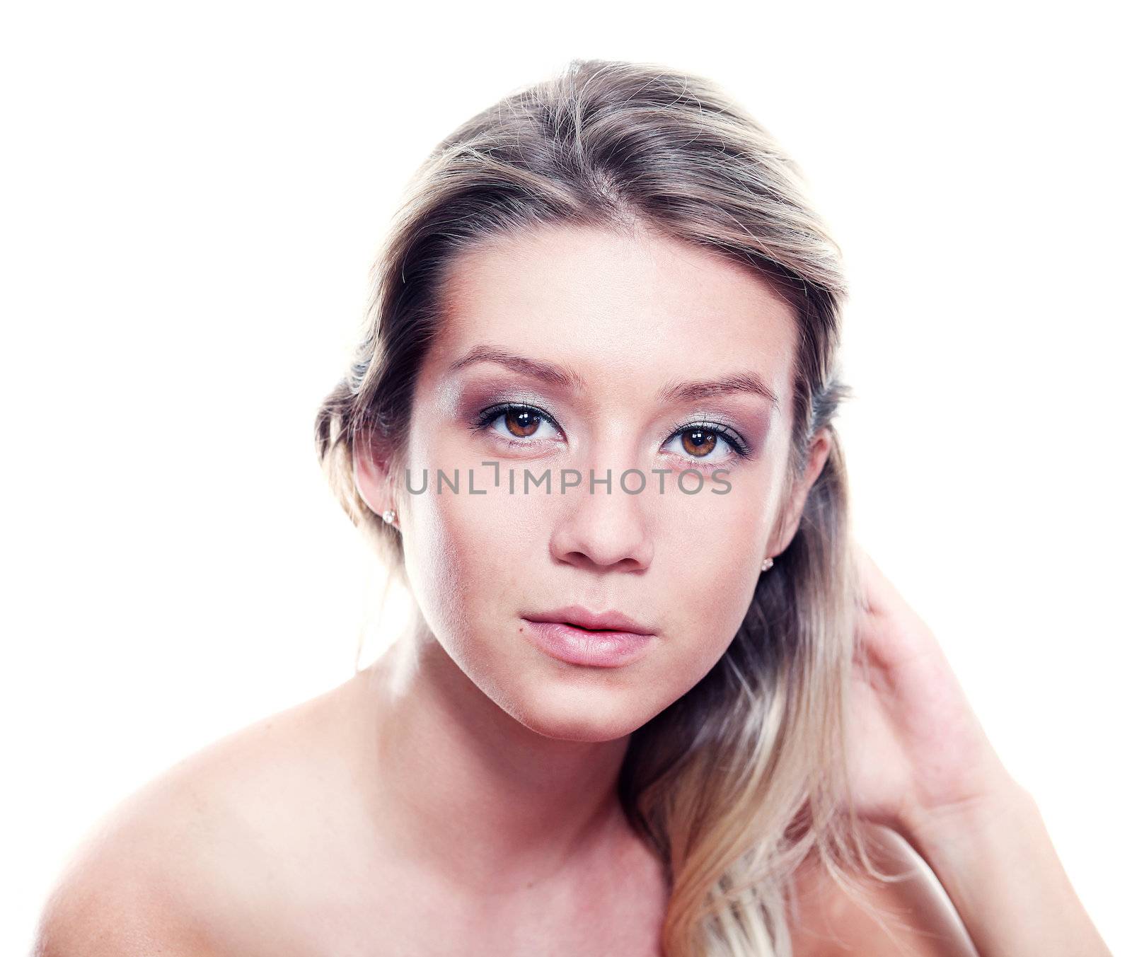 Portrait of young beautiful blond girl