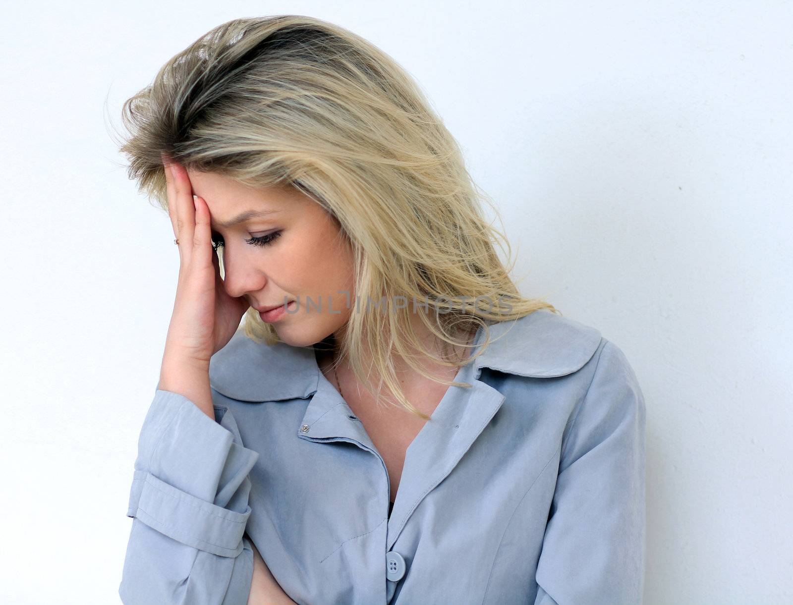 Portrait of young beautiful blond girl