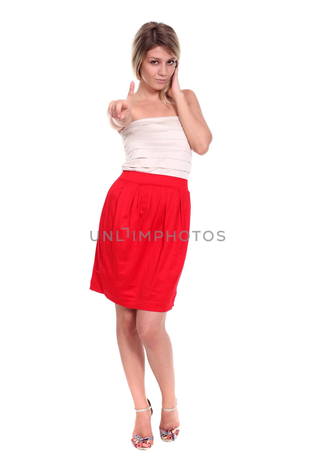 Full length of a beautiful young lady in dress