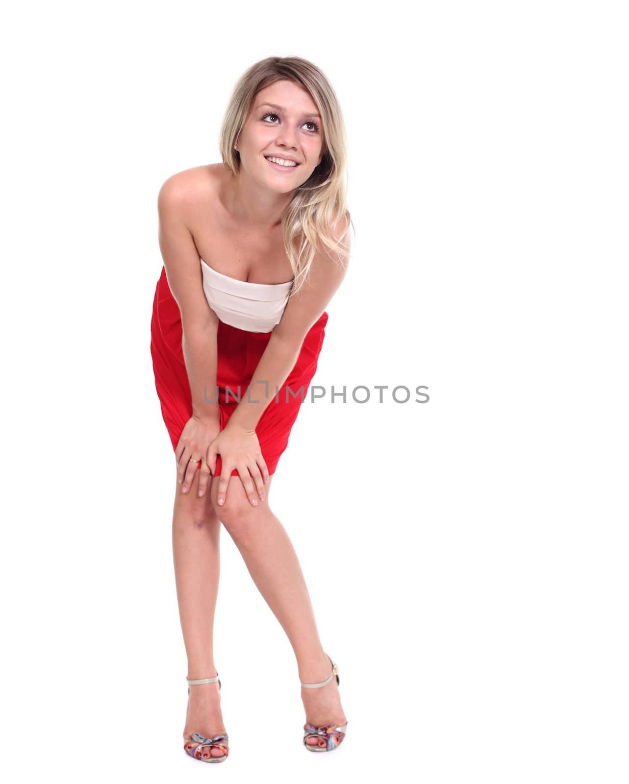 Full length of a beautiful young lady in dress
