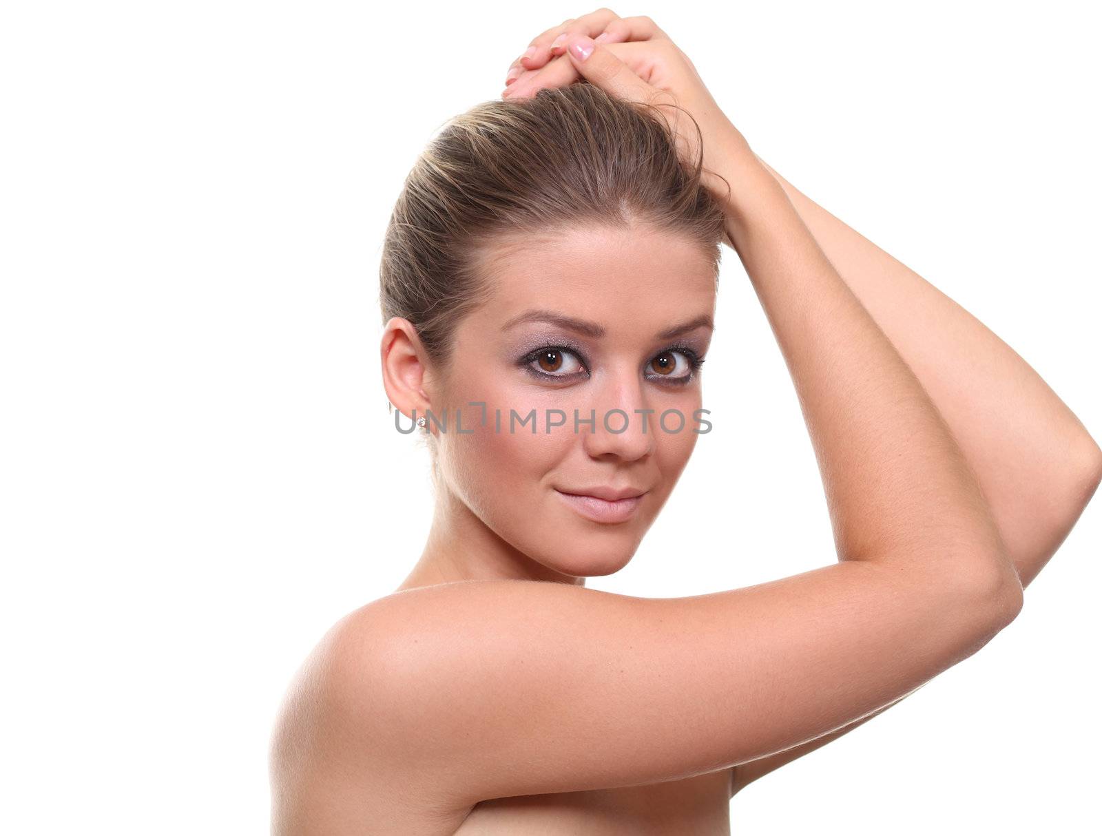 Portrait of young beautiful blond girl