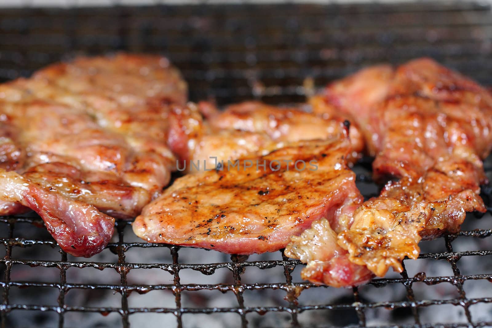 Pork grilled on the stove for sale