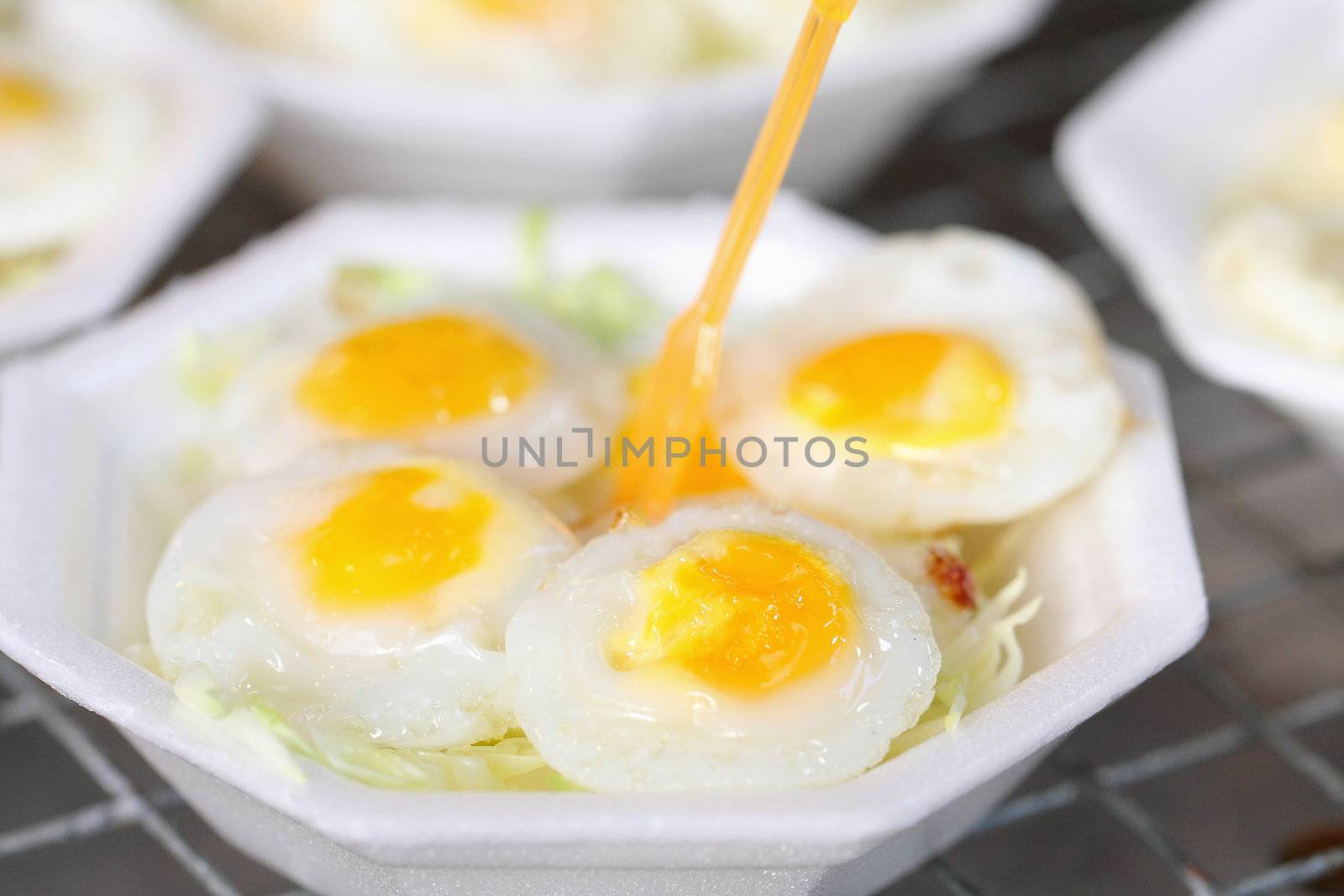 Fried quail eggs for sale