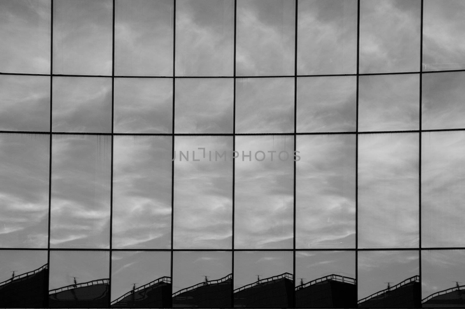 Details of building architecture in the European District of Brussels - Black and White