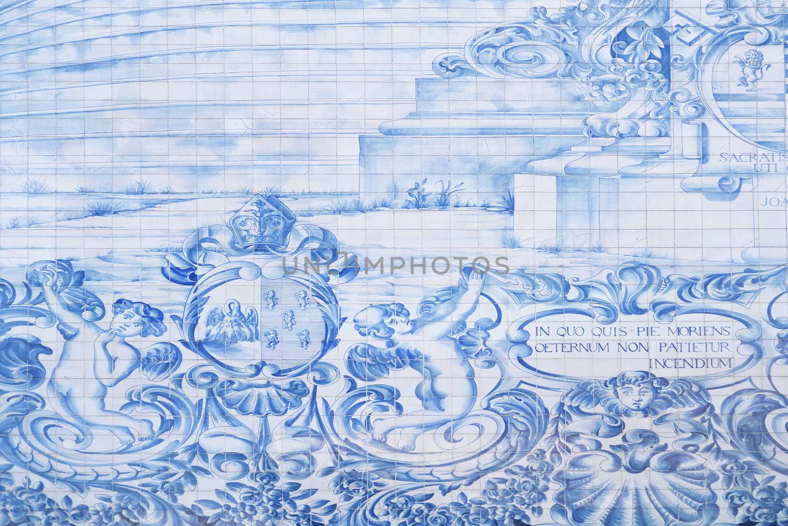 azulejos traditional tiles in porto portugal by jackmalipan